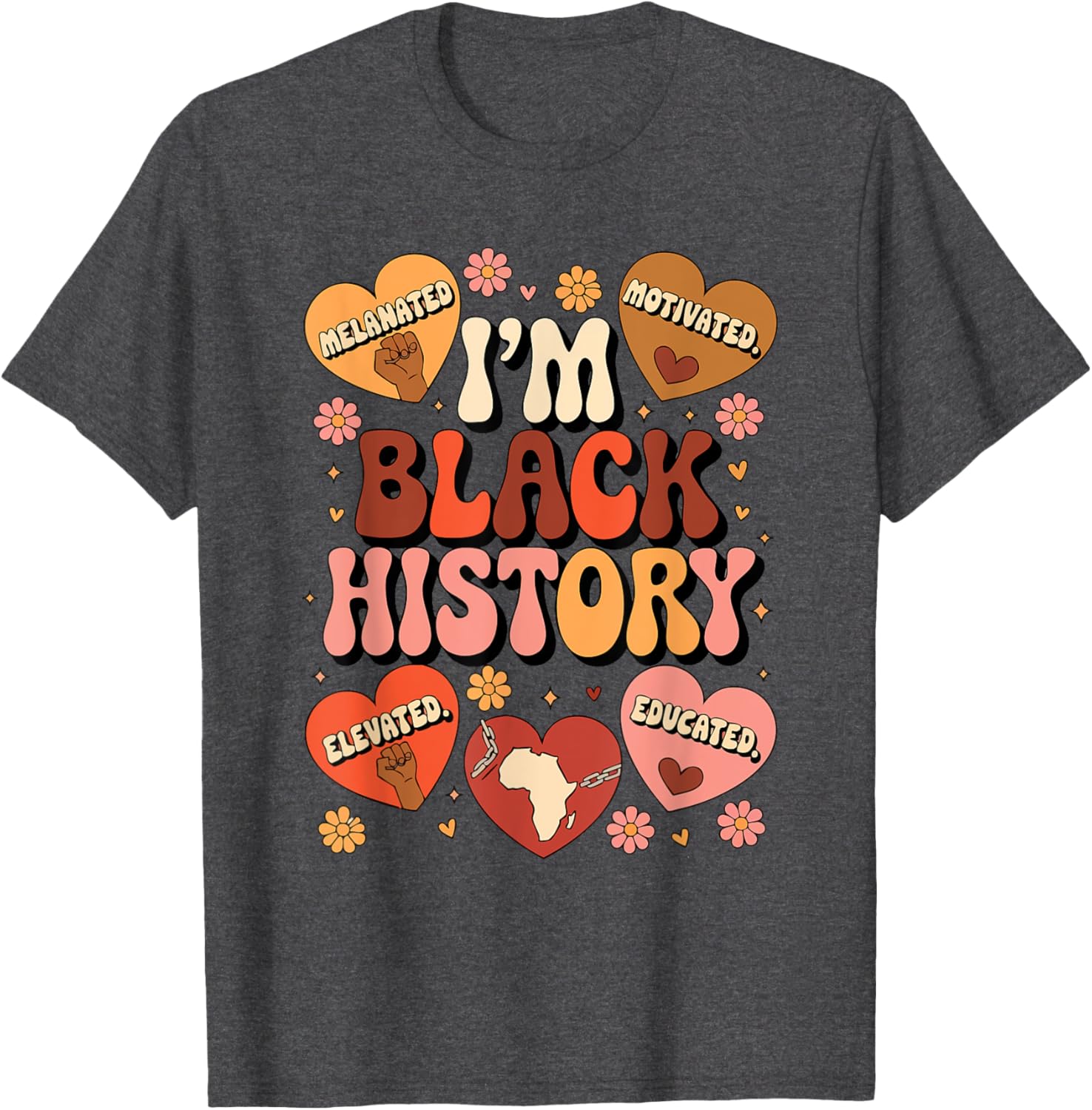 Black History Pride Afro Motivation T-Shirt for Empowered Style - 24