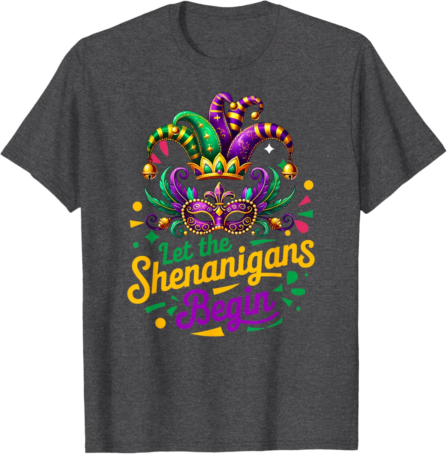 Mardi Gras Shenanigans T-Shirt for Men, Women, and Kids - 1