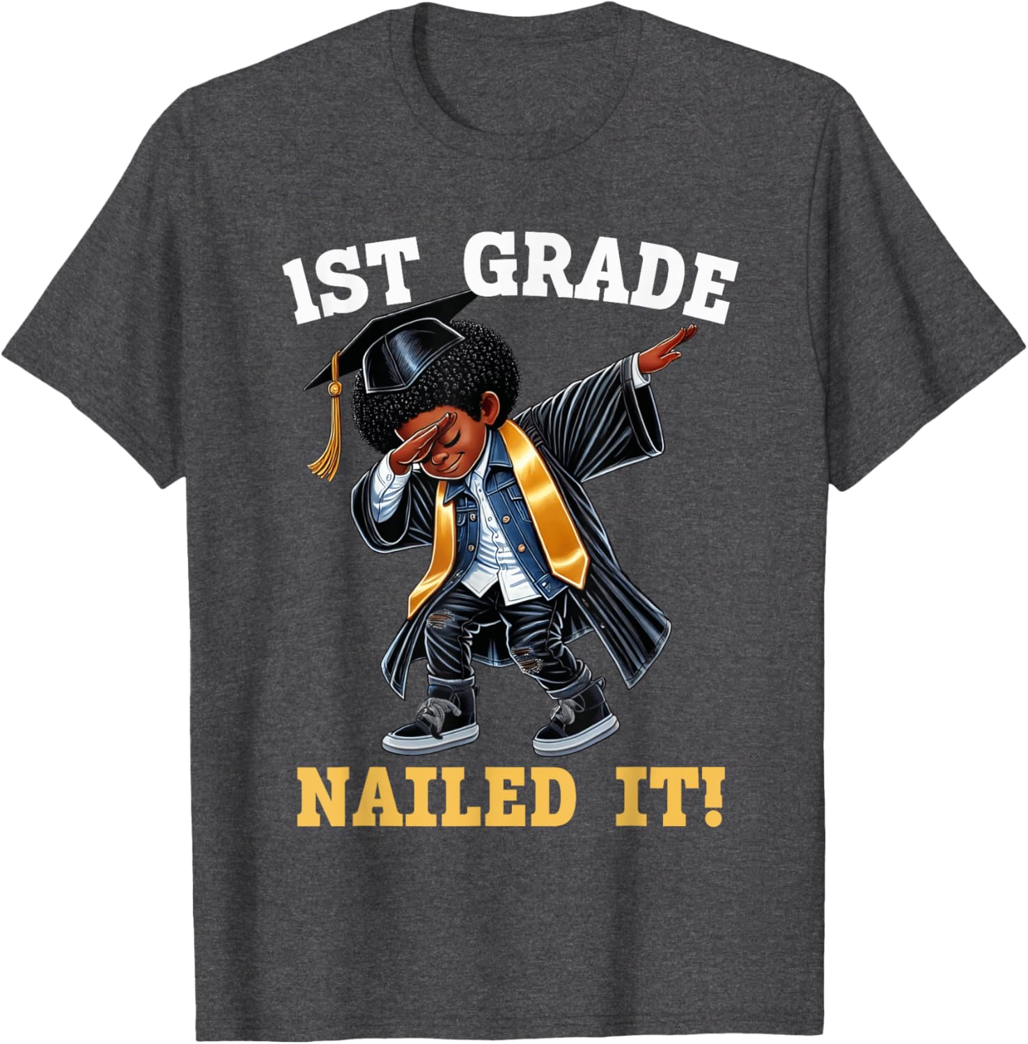Dabbing Graduation Boys 1st Grade T-Shirt Class of 2025 Fun Apparel - 8
