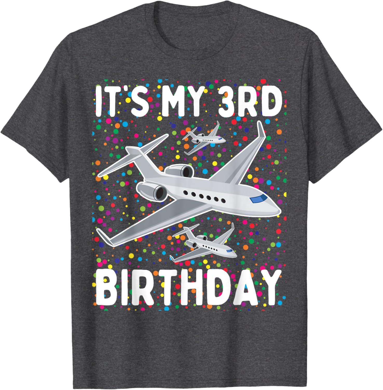 It's My 3rd Birthday Airplane T-Shirt for Boys and Girls - Fun Party Wear - 7