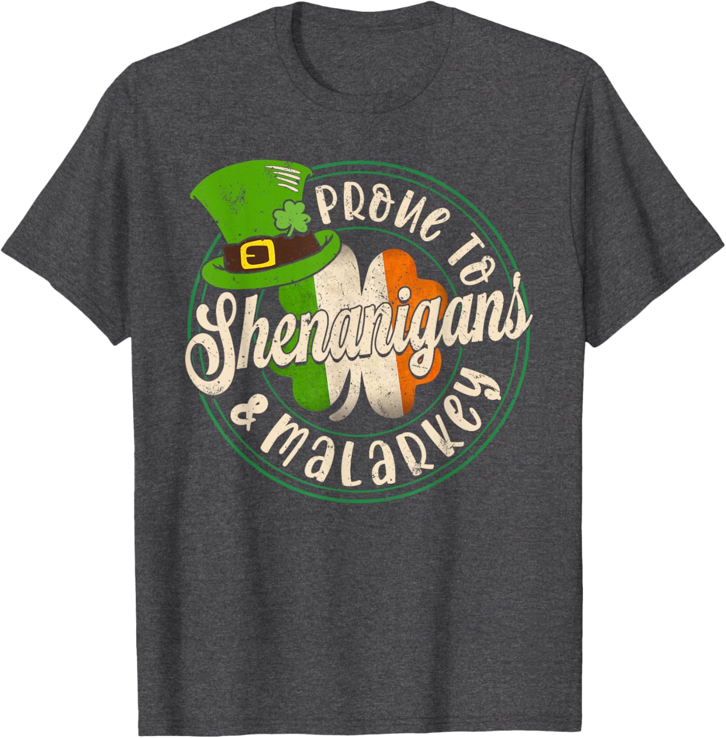 Prone to Shenanigans Fun St Patrick's Day Clover T-Shirt for All Ages - 2