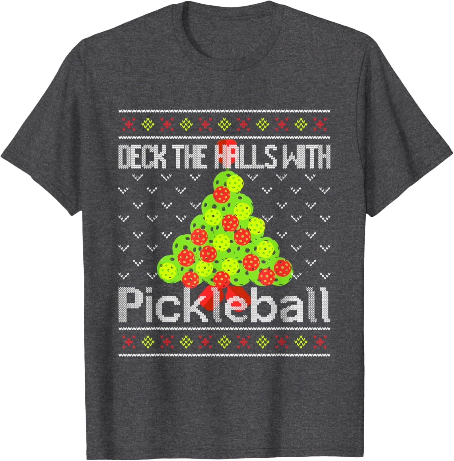 Funny Ugly Christmas Sweater Pickleball Memes T-Shirt for Holiday Cheer - 6