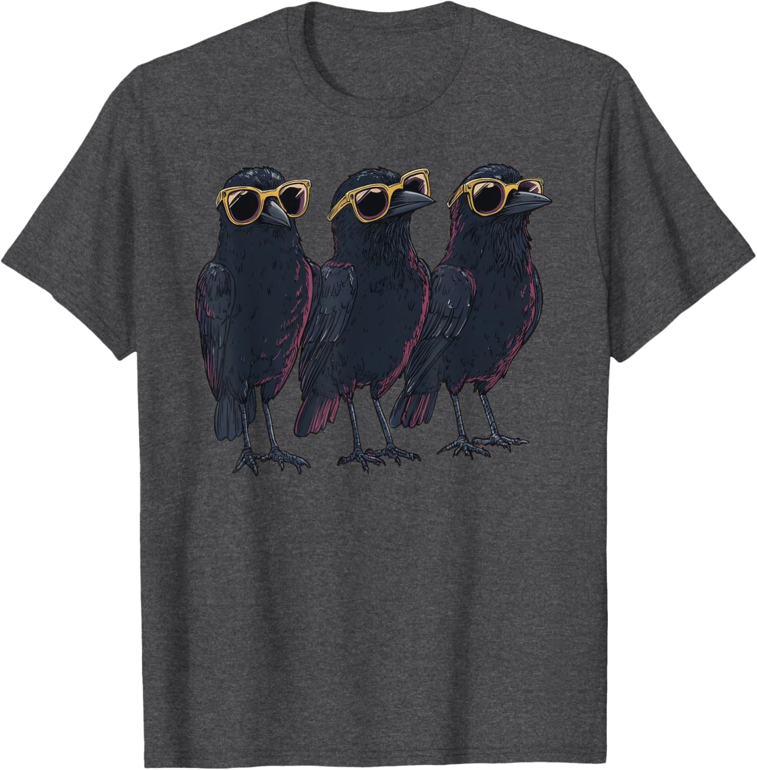 Cool Crow Raven T-Shirt with Sunglasses for Bird Lovers and Trendsetters - 18