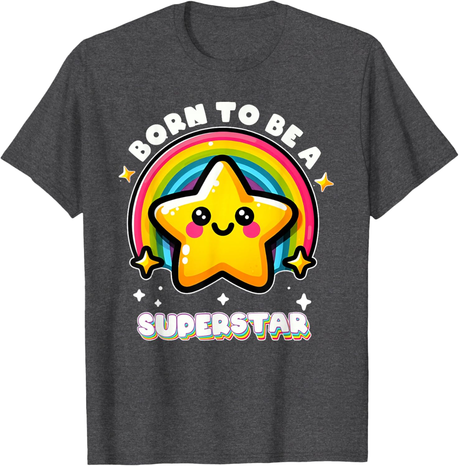 Funny Rainbow Kawaii Star Kids T-Shirt I'm Going To Be A Superstar - 8