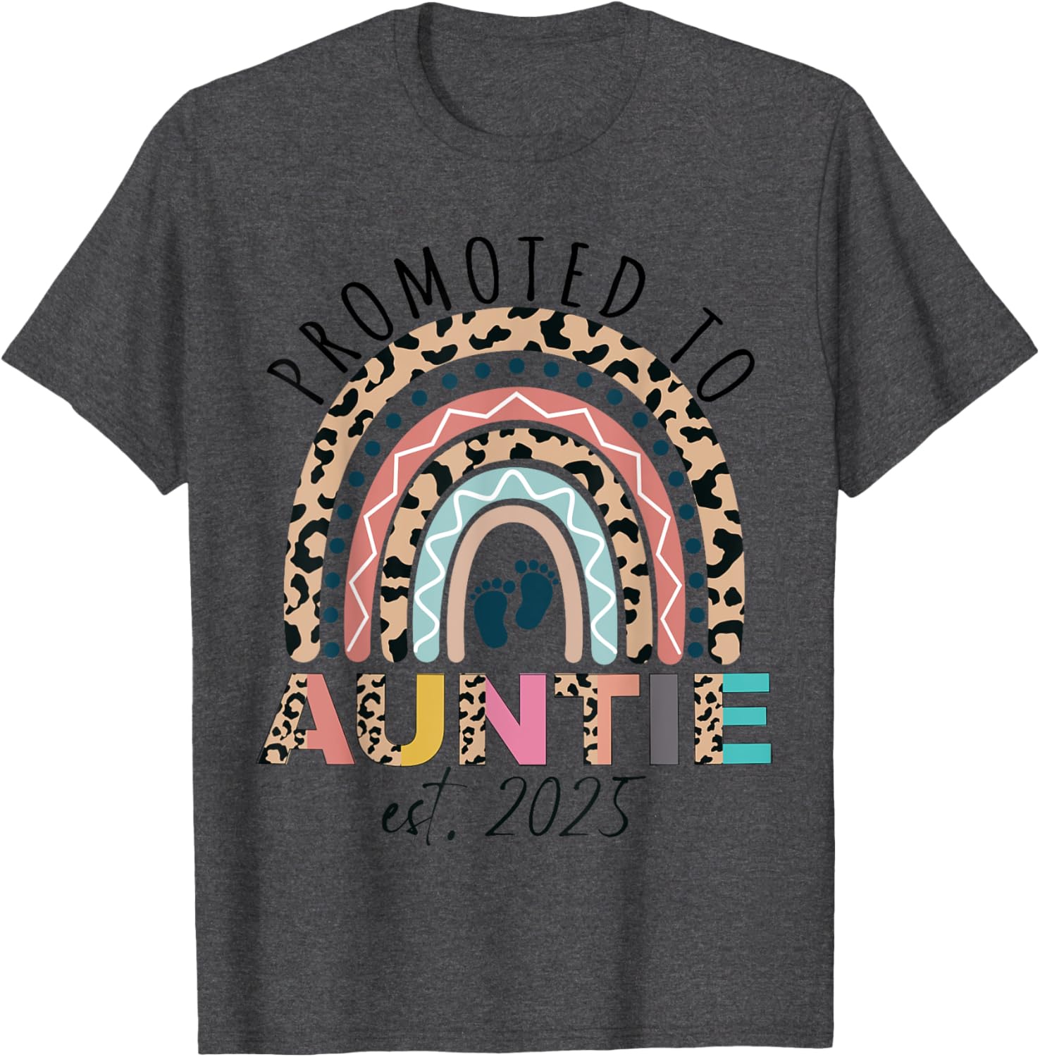 Promoted to Auntie Est 2025 Cute Mothers Day T-Shirt Gift for Aunties - 10