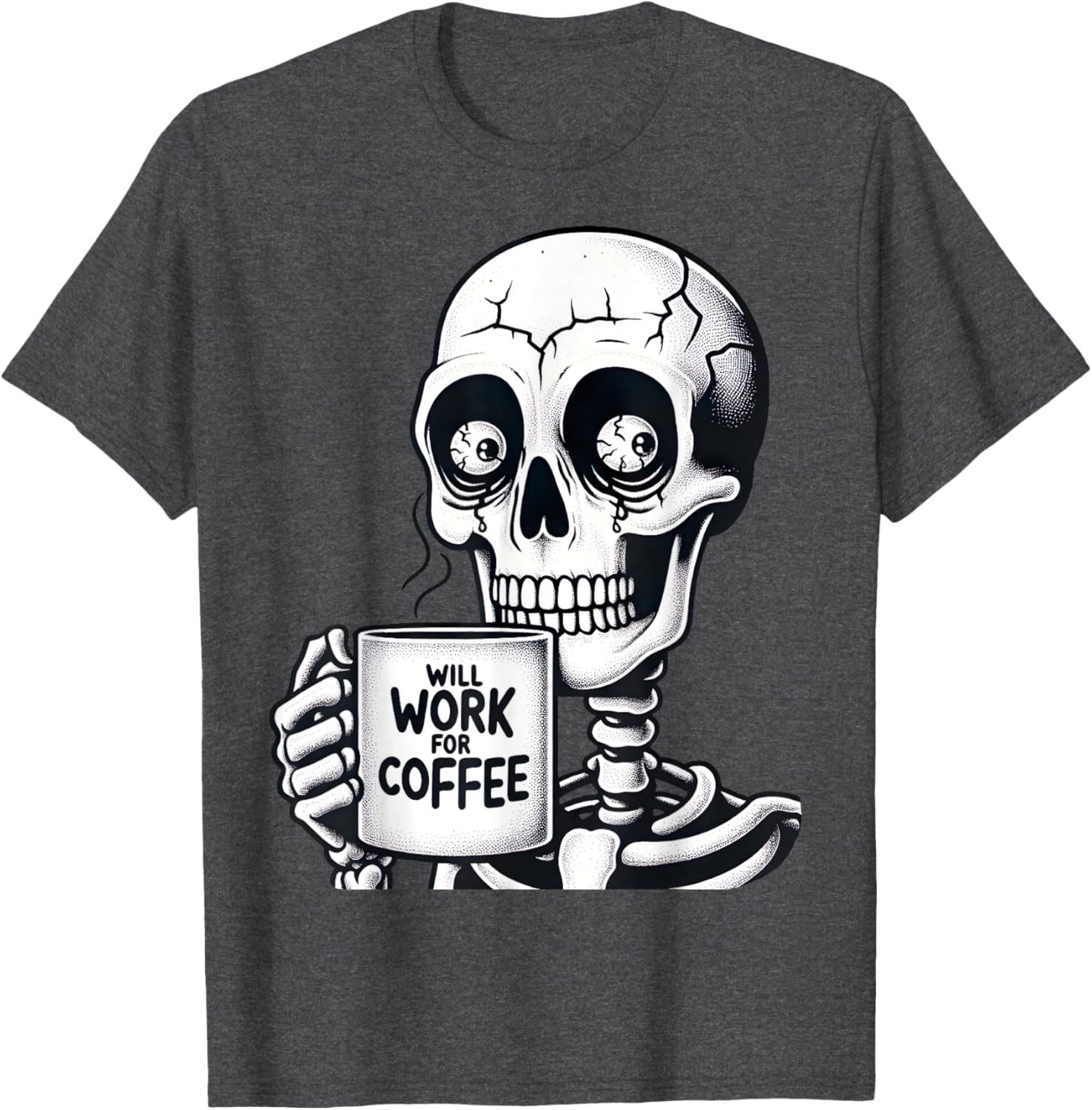 Funny Skeleton Coffee Lover T-Shirt - Perfect Gift for Caffeine Fans - 10