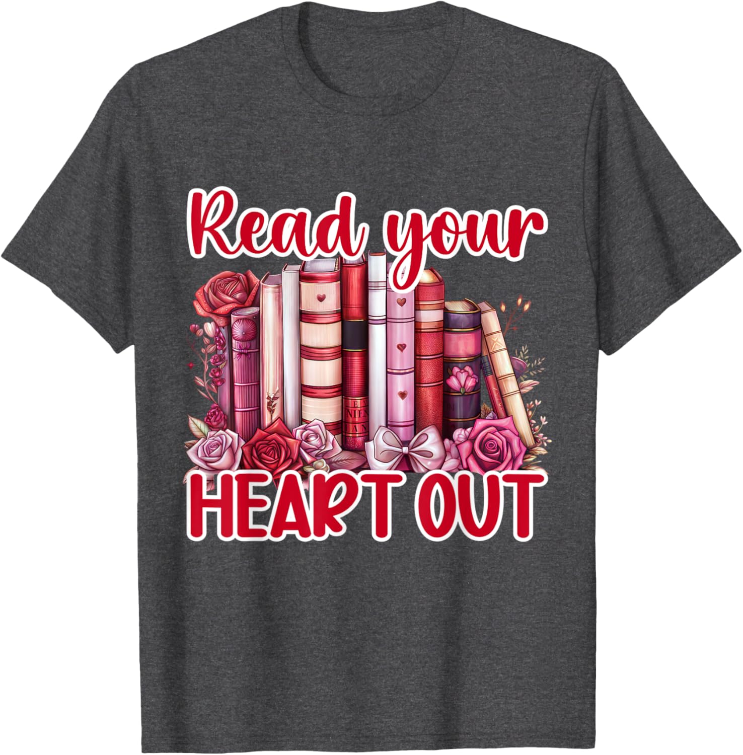 Retro Read Your Heart Out Valentine's Day T-Shirt for Book Lovers and Teachers - 10