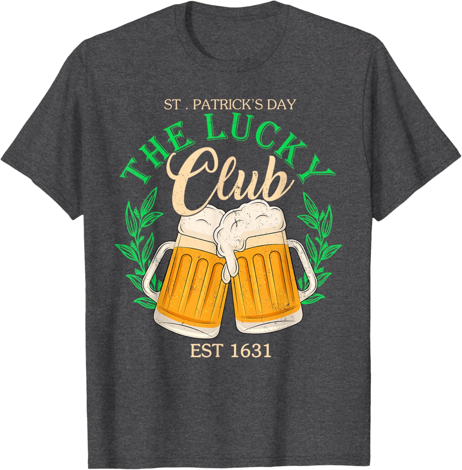Lucky Club St. Patrick's Day Beer T-Shirt for Irish Group Fun - 5