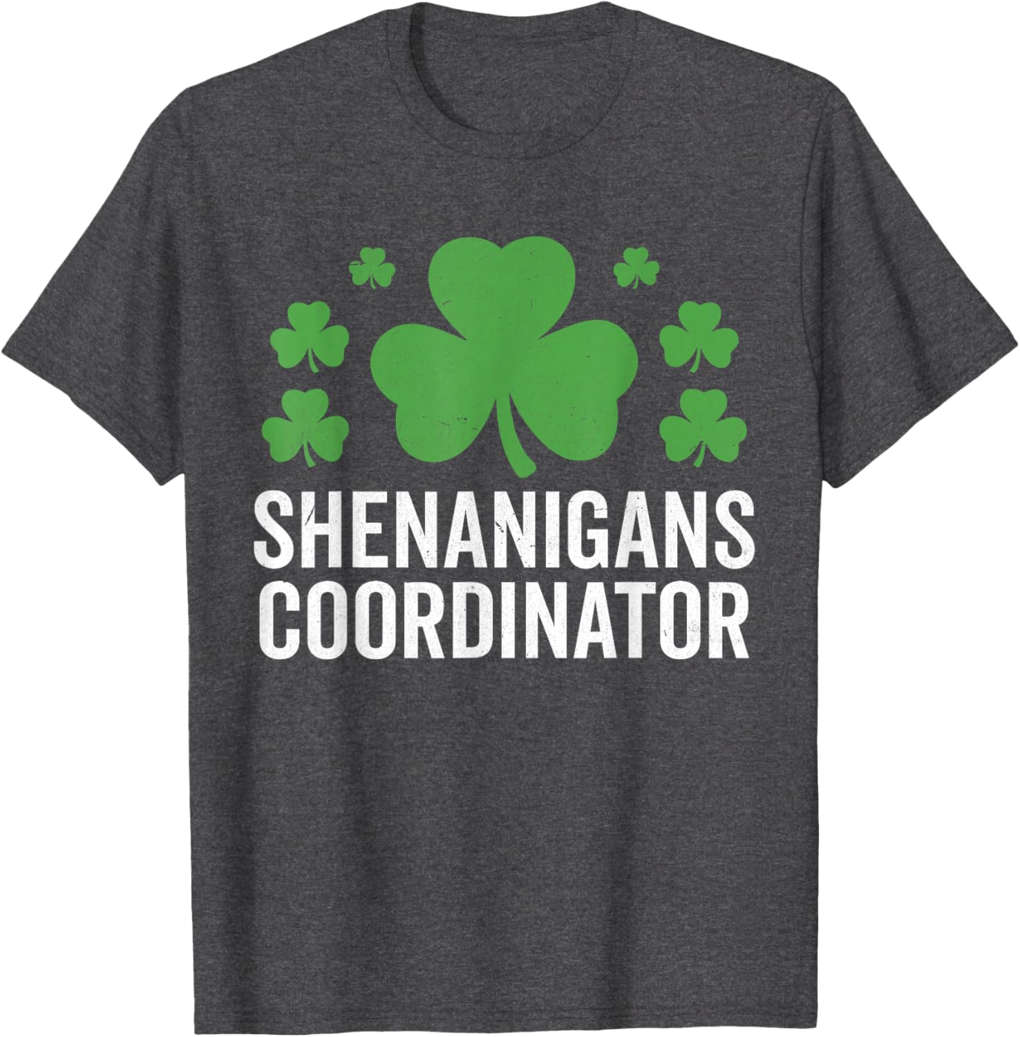 Funny Shenanigans Coordinator St Patrick's Day Clover T-Shirt - 3