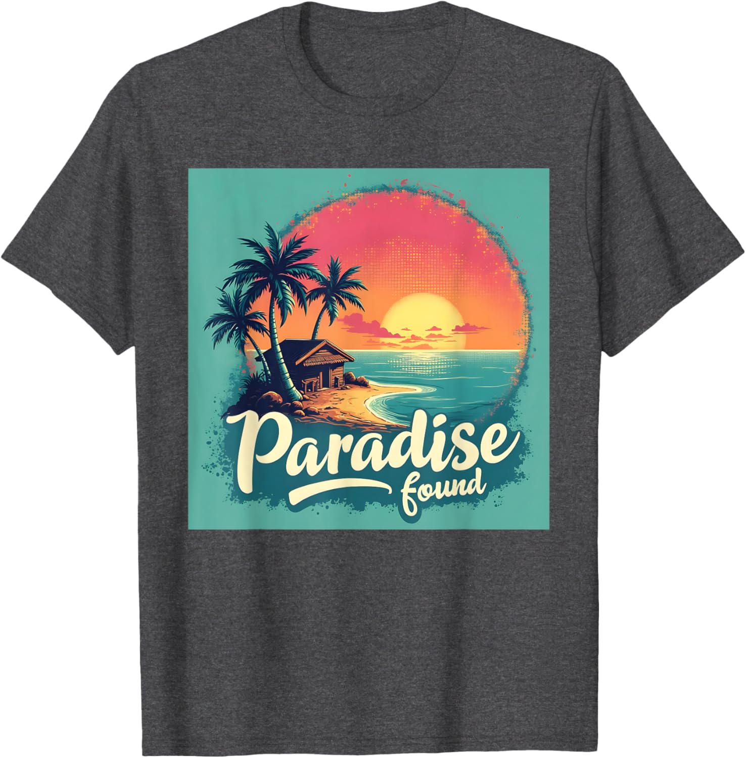Tropical Paradise Sunset Shirt with Palm Trees and Ocean Design - 12