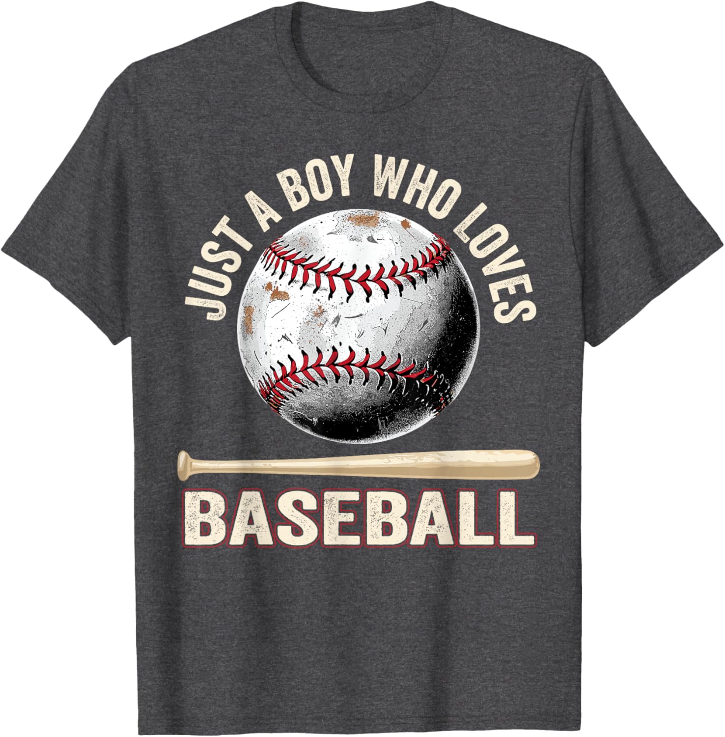 Funny Just A Boy Who Loves Baseball T-Shirt for Fans and Players - 1