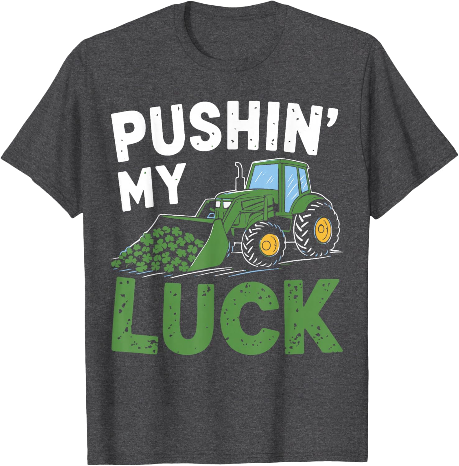 St Patrick's Day Toddler Tractor T-Shirt for Boys - Irish Luck Theme - 6