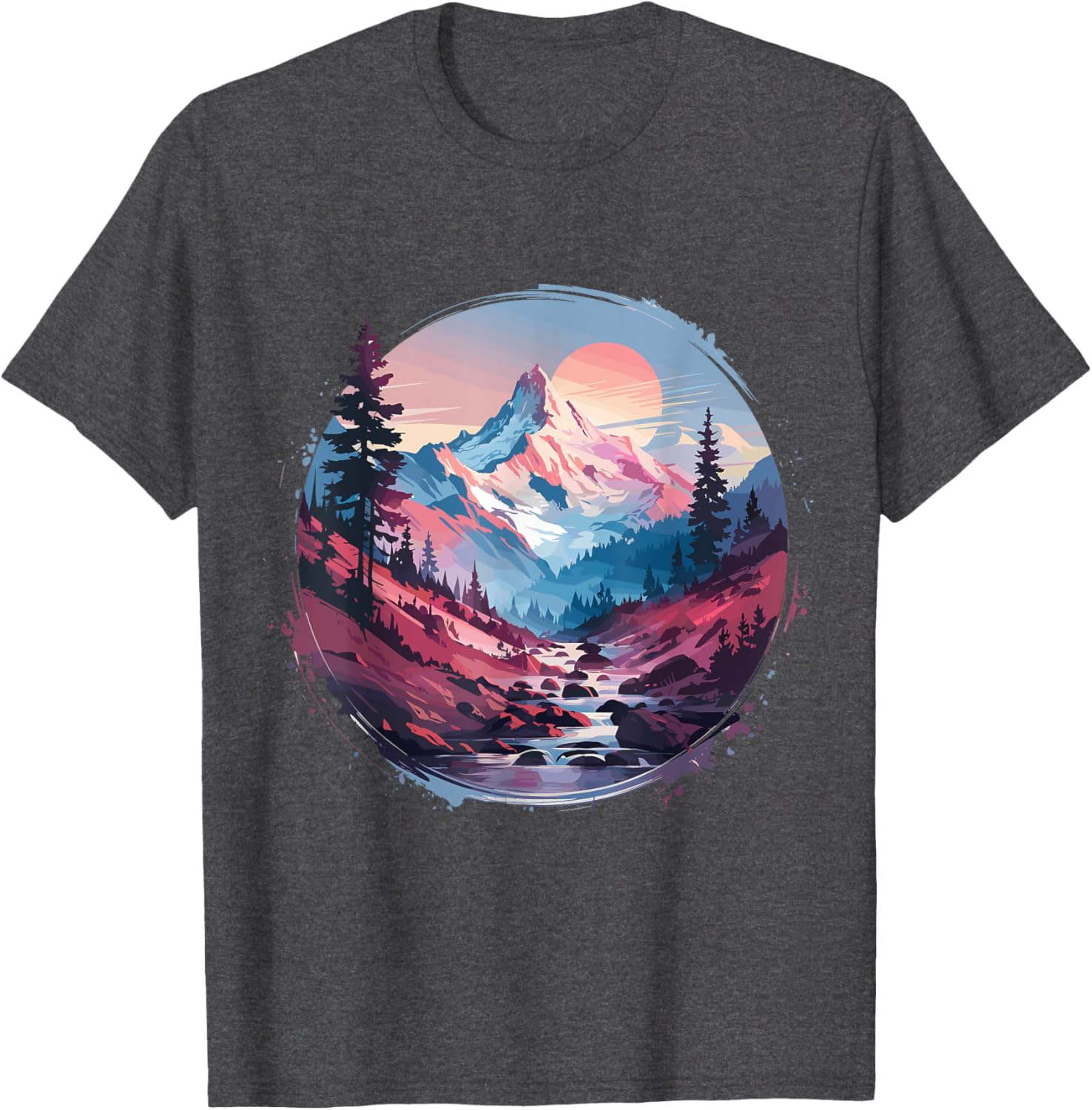 Funny Mountain Hiking T-Shirt with Sunrise Graphic for Outdoor Lovers - 6