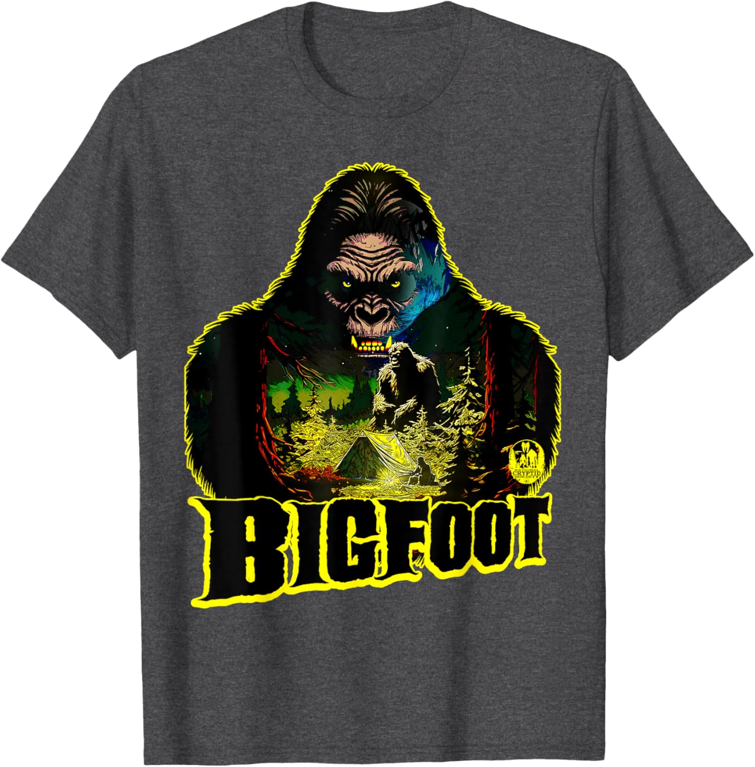 Bigfoot Scary Camping Sasquatch Tent T-Shirt for Outdoor Adventures - 4