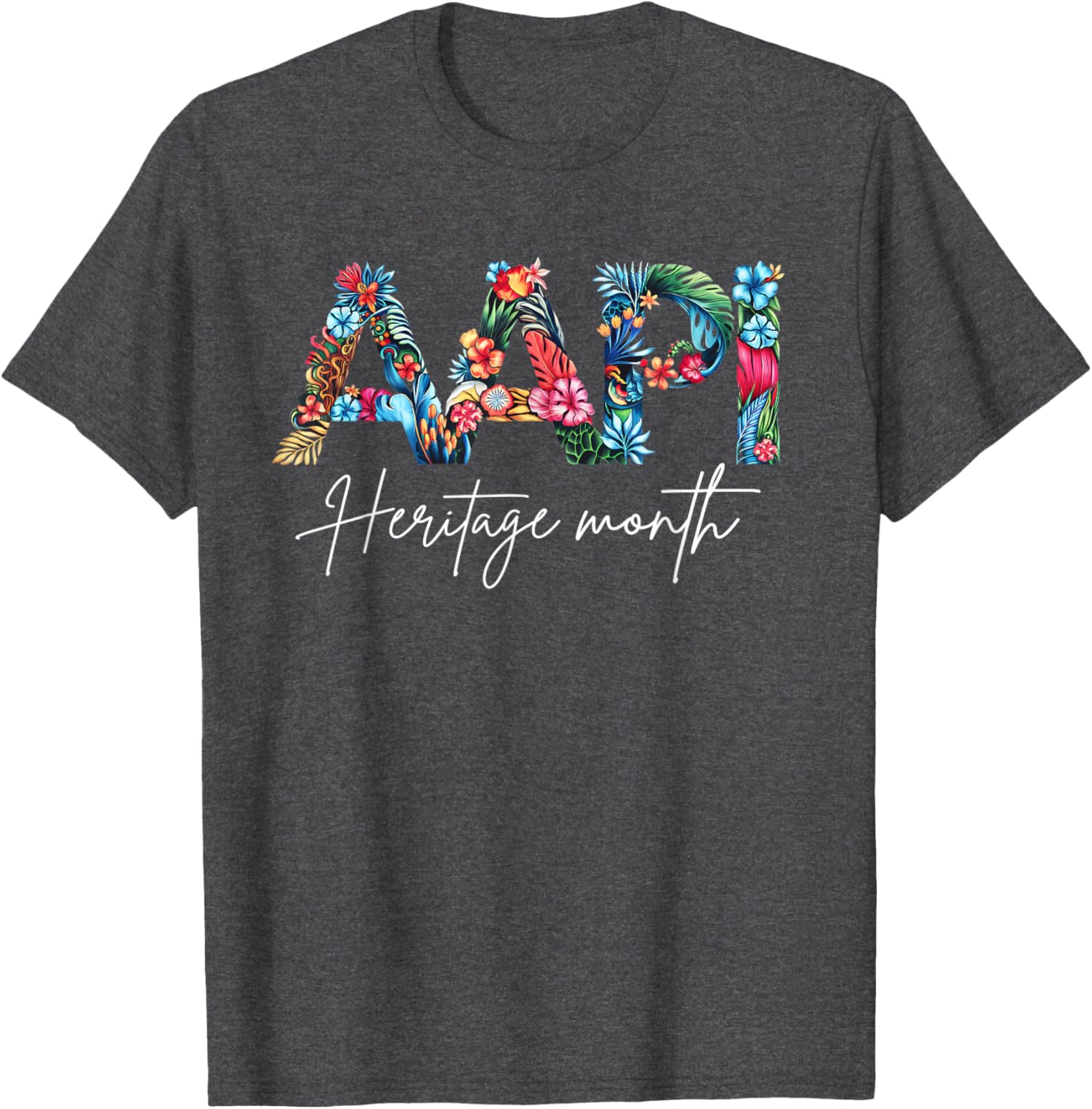 Elegant Floral Design T-Shirt for AAPI Heritage Month - Girls & Women - 5