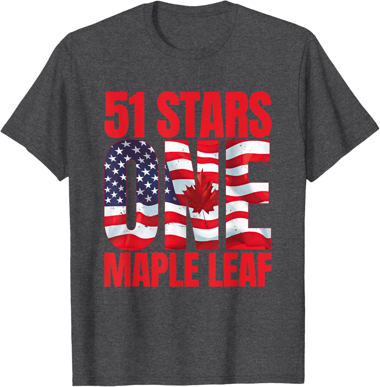 51 Stars One Maple Leaf T-Shirt for Satire and Joke Lovers - 6