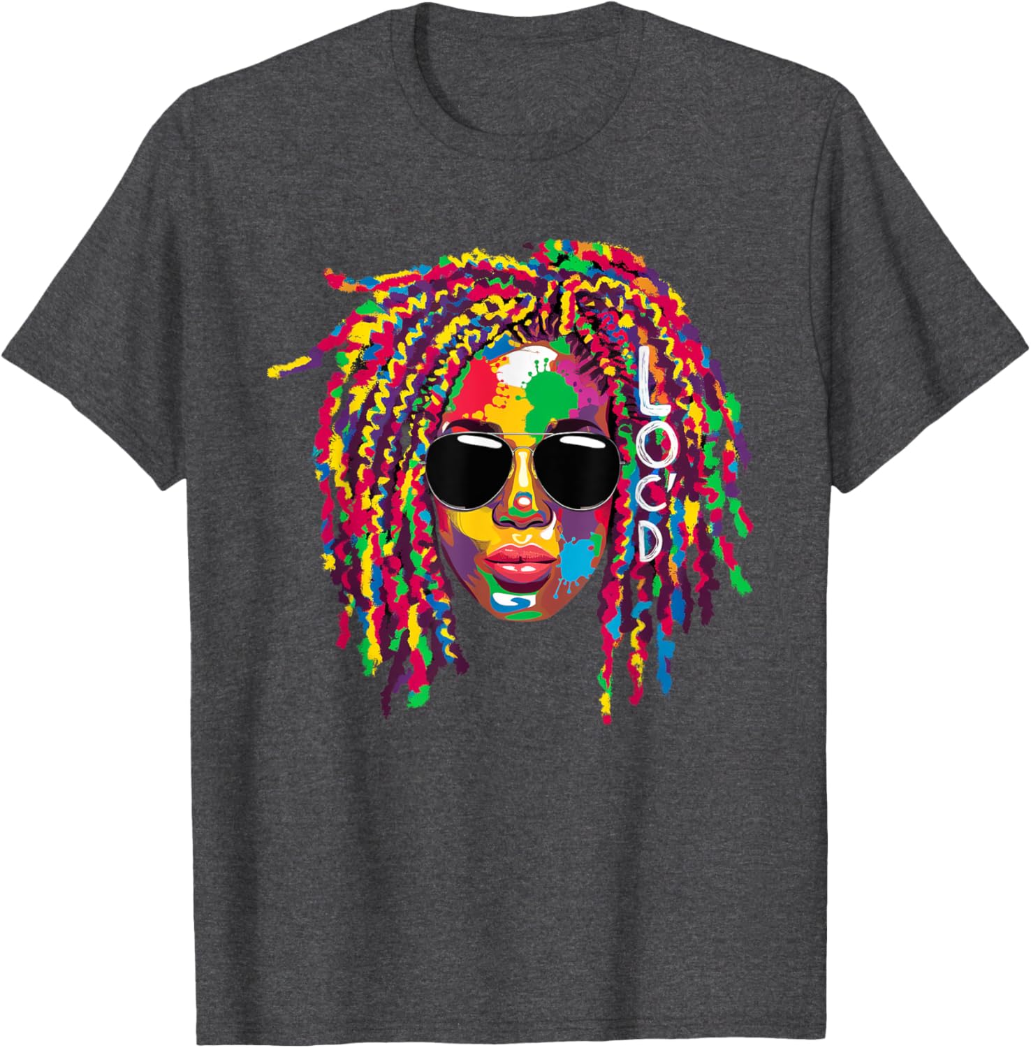 Loc'd For Life Afro Locs Dreadlocks T-Shirt for Proud Melanin Women - 15