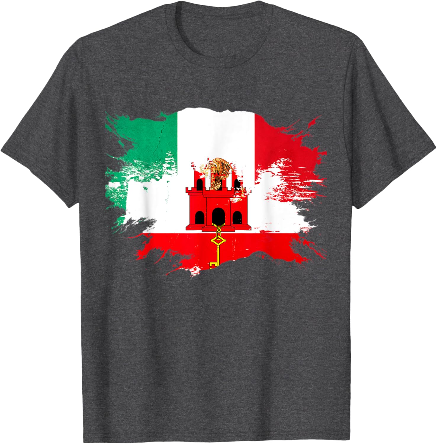Mexican Gibraltar Heritage Flag T-Shirt for Unique Cultural Style - 5