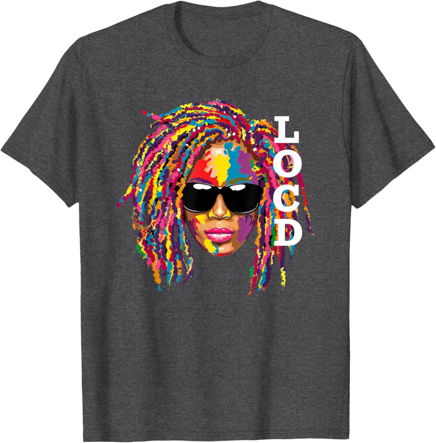 Loc'd For Life Afro Locs T-Shirt for Black Melanin Women - Stylish Dreadlocks Apparel - 19