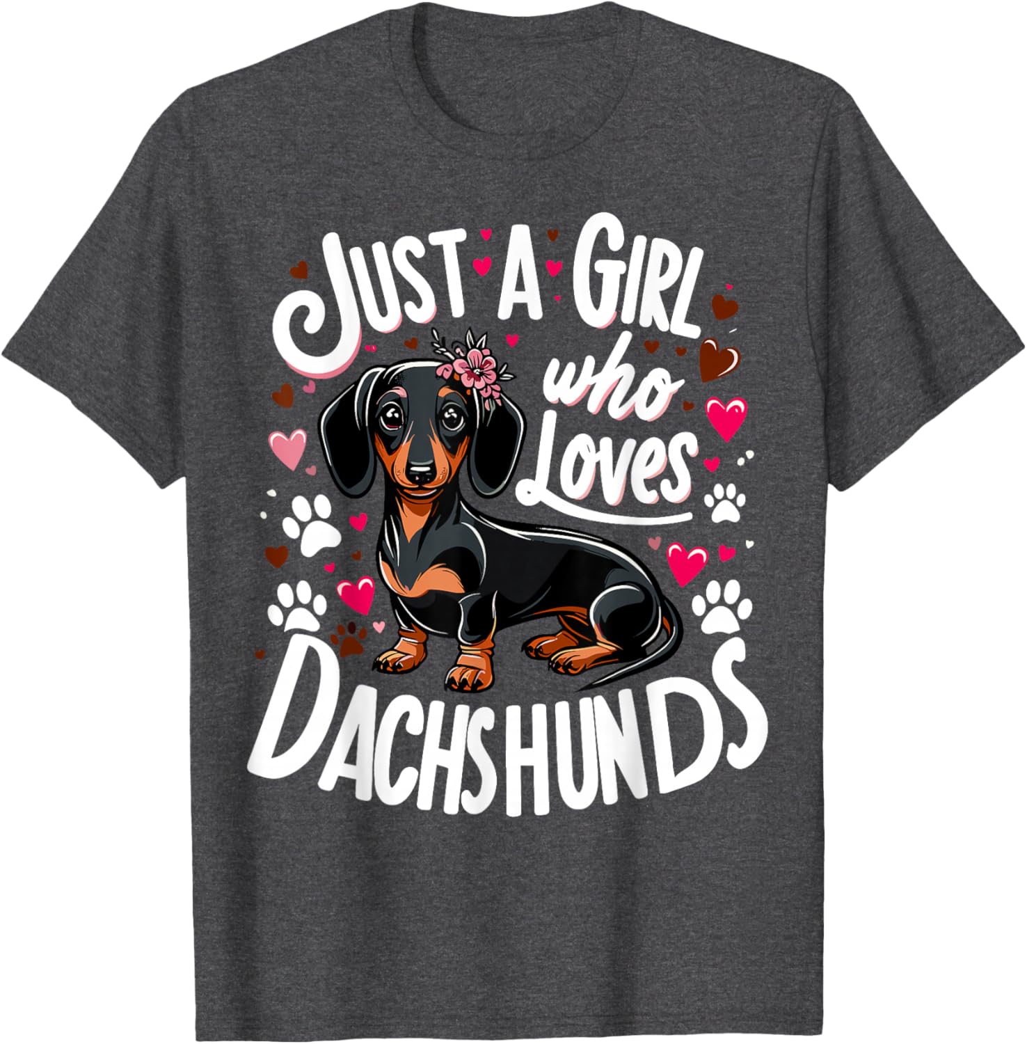 Dachshund Lover T-Shirt for Girls – Perfect Gift for Dog Moms - 19
