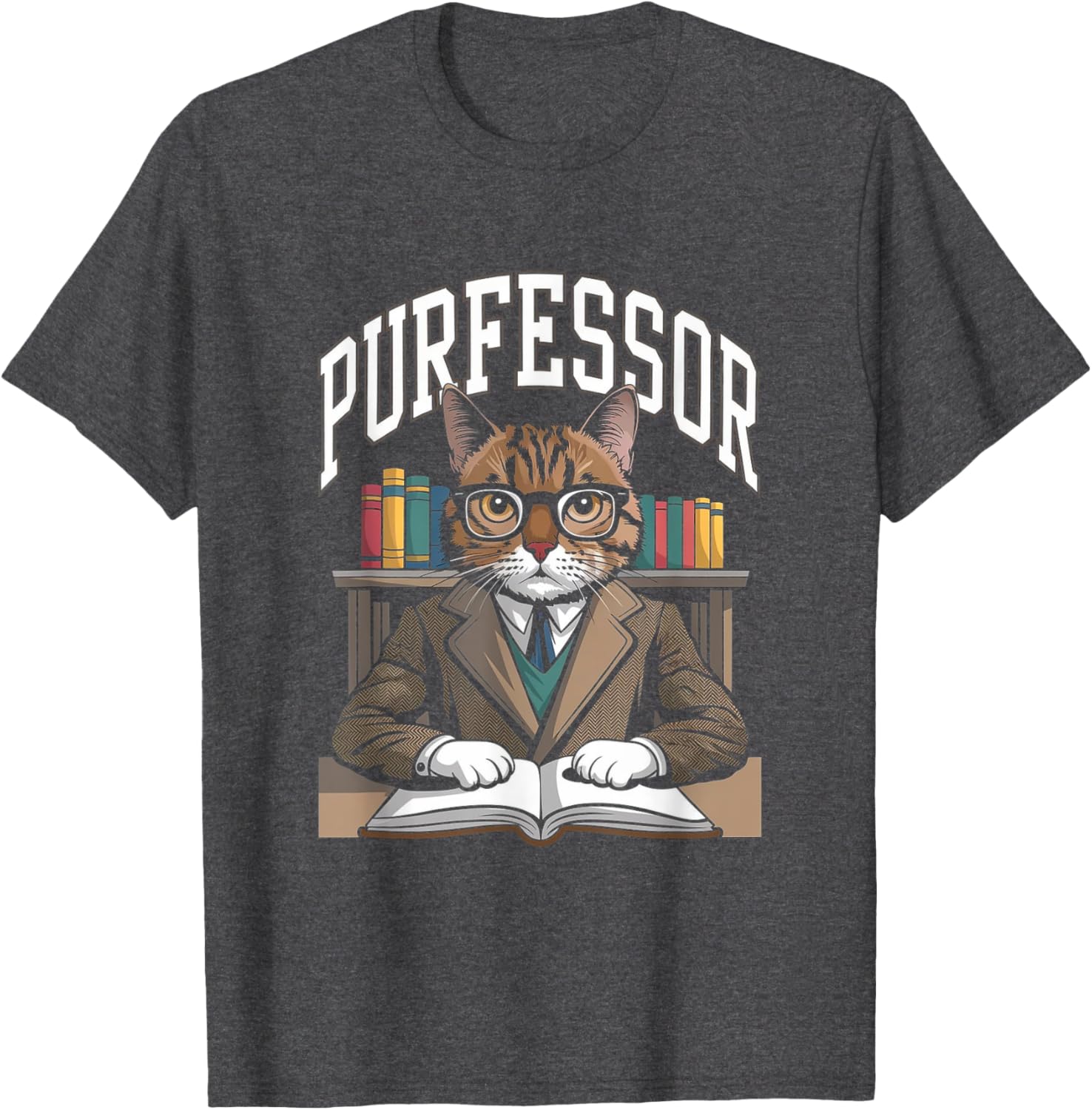Funny Purrfessor Cat T-Shirt for Cat Lovers and Professors - 7