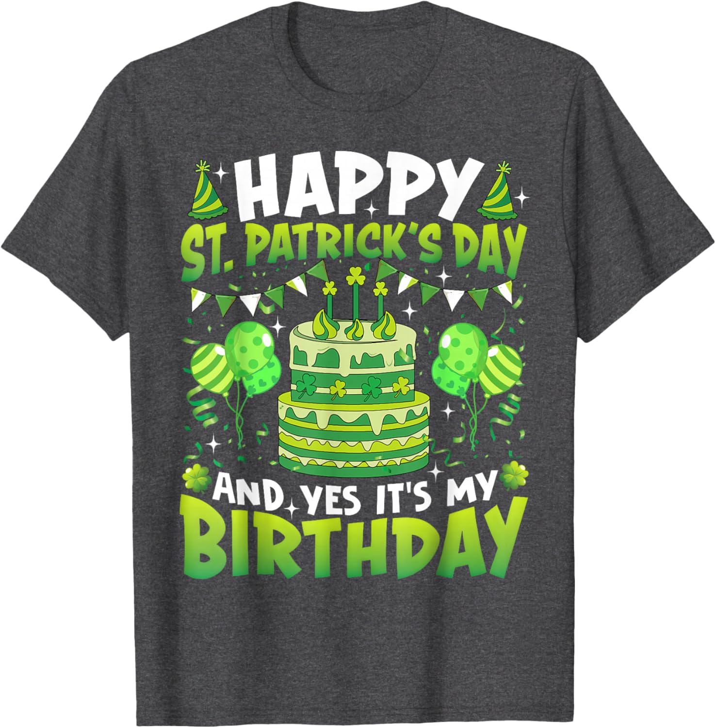 Happy St Patrick's Day Birthday T-Shirt for Kids and Adults - 3