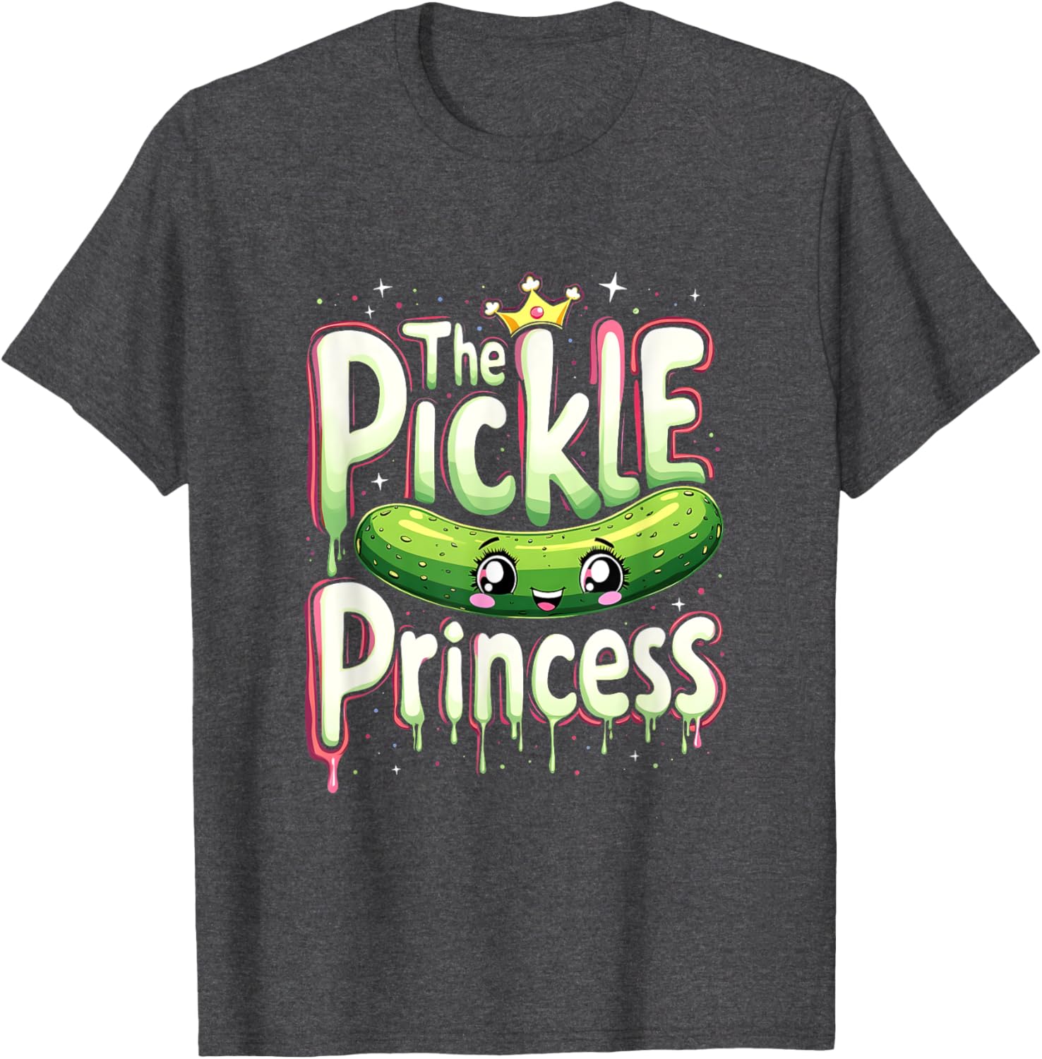 Cute Pickle Princess Ballet Fans T-Shirt for Pickle Lovers and Dancers - 13
