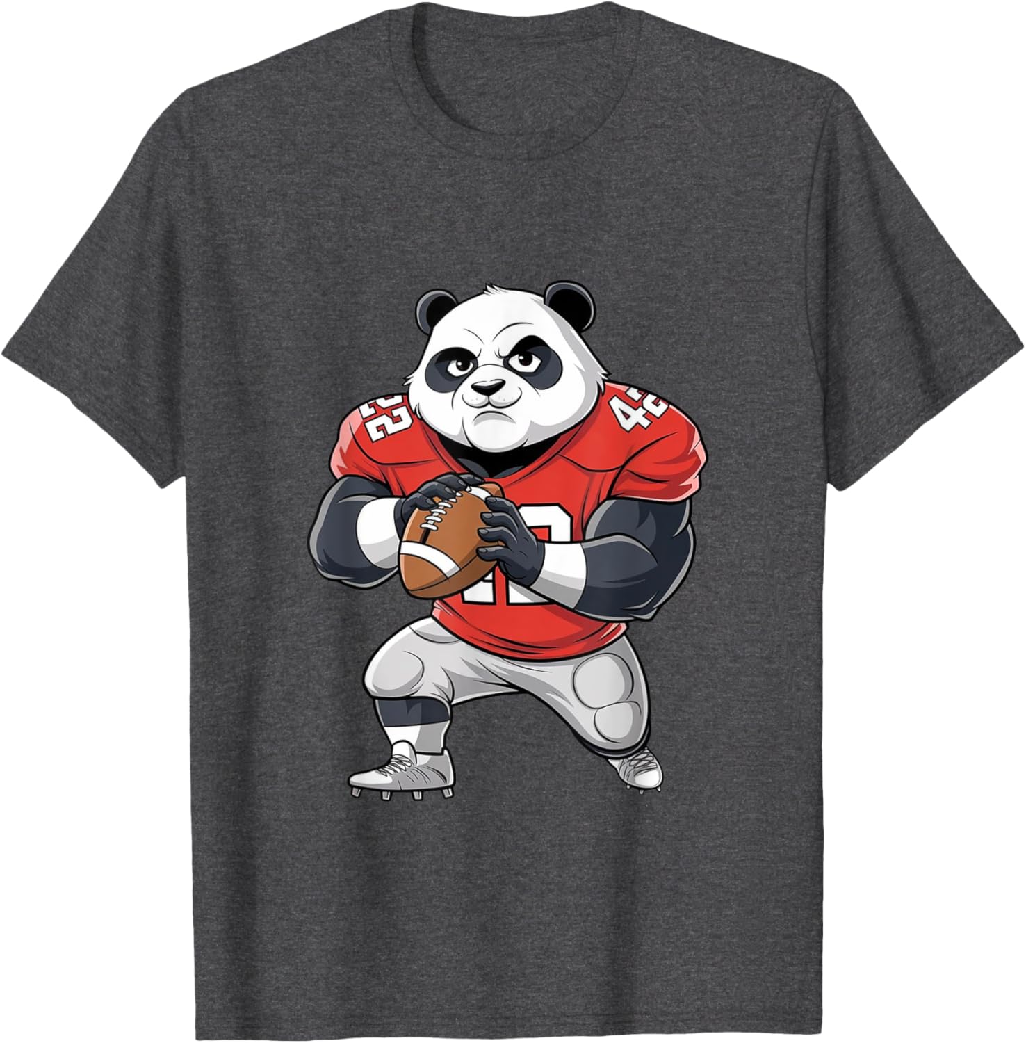 Cute Panda Plays Football T-Shirt for Kids and Sports Fans - 17