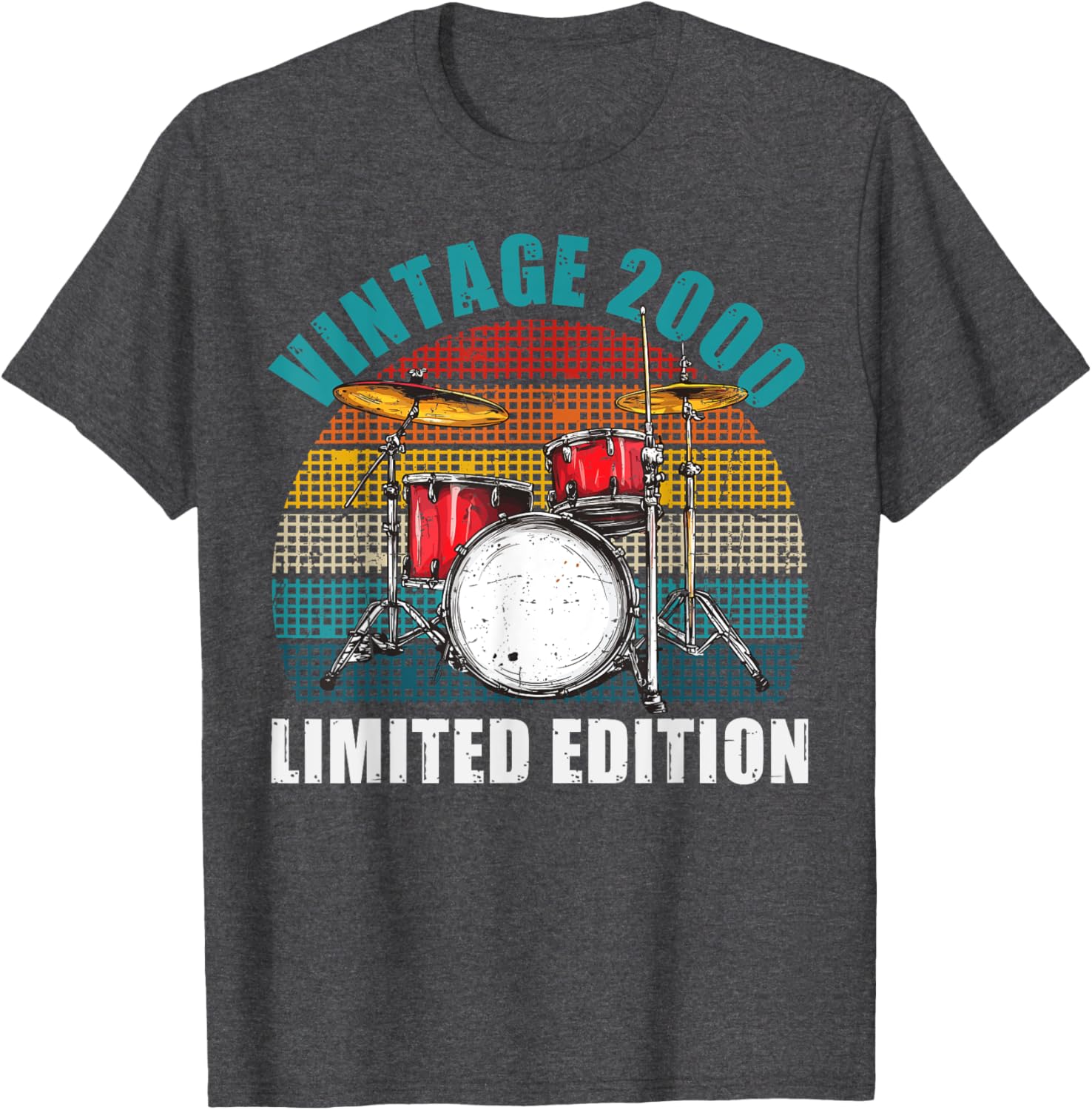 Vintage 2000 Drummer 25th Birthday T-Shirt for Percussionists - 5