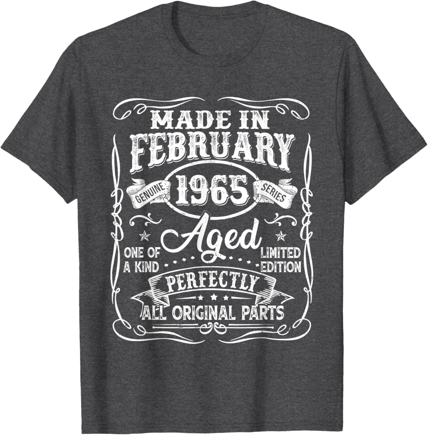 Vintage 60th Birthday T-Shirt for Men Born in February 1965 - 27