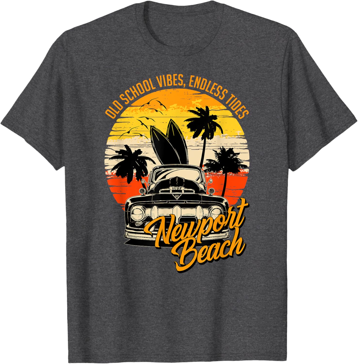 Vintage Newport Beach Old School Vibes T-Shirt for Endless Summer Style - 7
