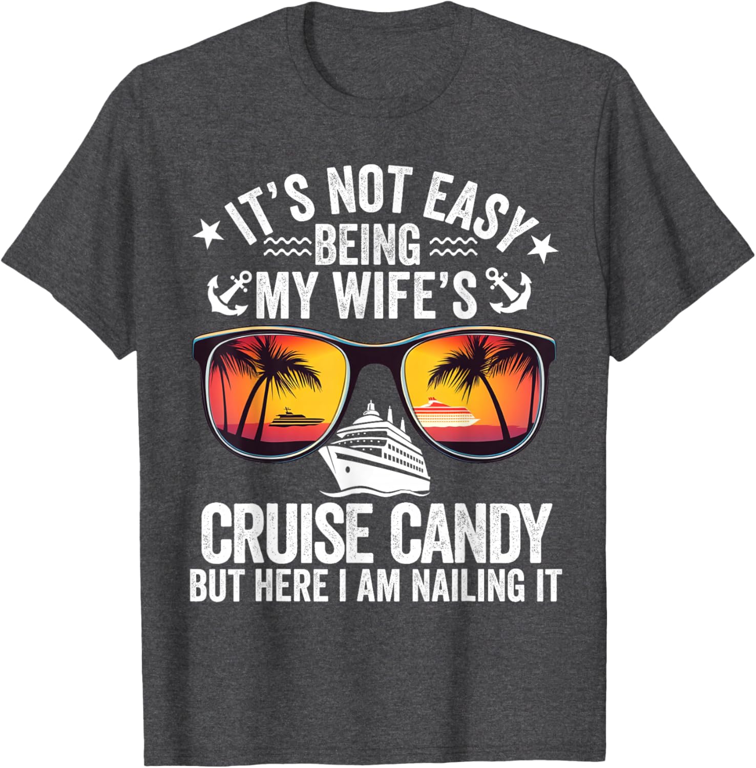 Funny Cruise Candy Husband T-Shirt for My Wife's Supportive Partner - 2