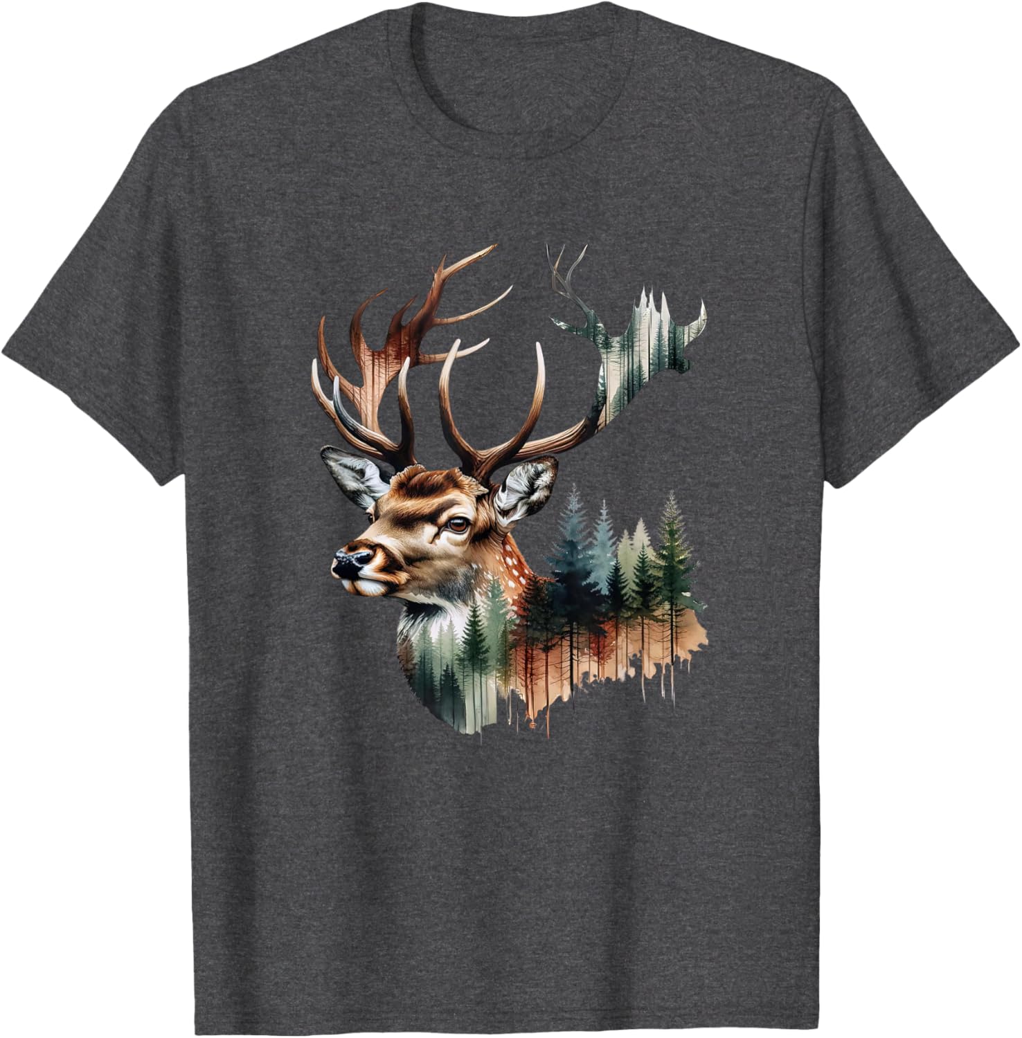 Forest Deer Hunting Dad T-Shirt for Whitetail Hunters - Nature Lover Apparel - 4
