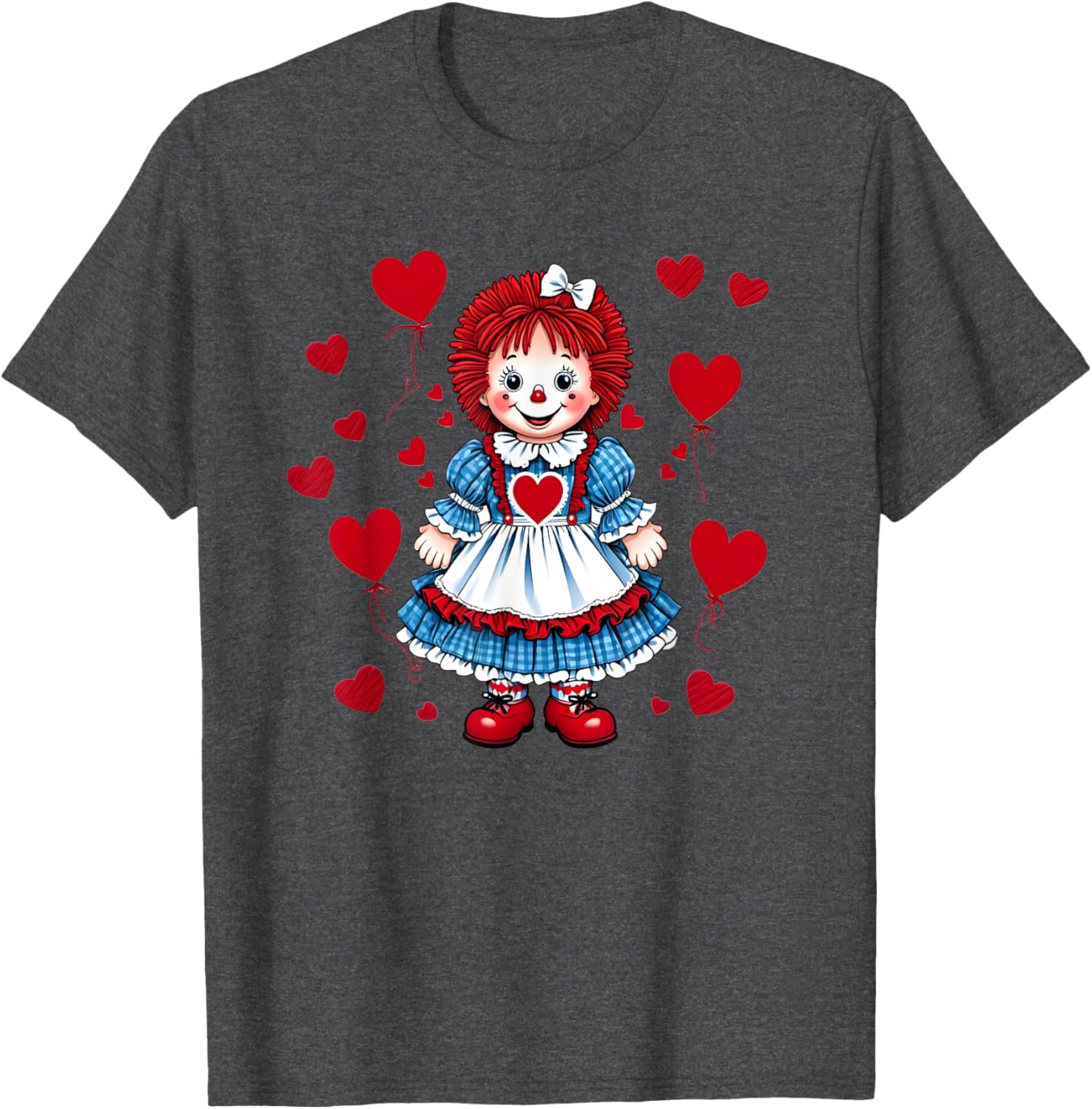 Raggedy Ann Valentine's Day Heart T-Shirt for Sweethearts and Friends - 18
