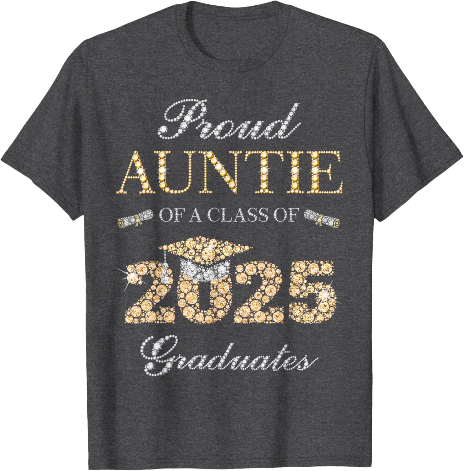 Proud Auntie Of A Class Of 2025 Graduate T-Shirt for Celebrating Milestones - 16