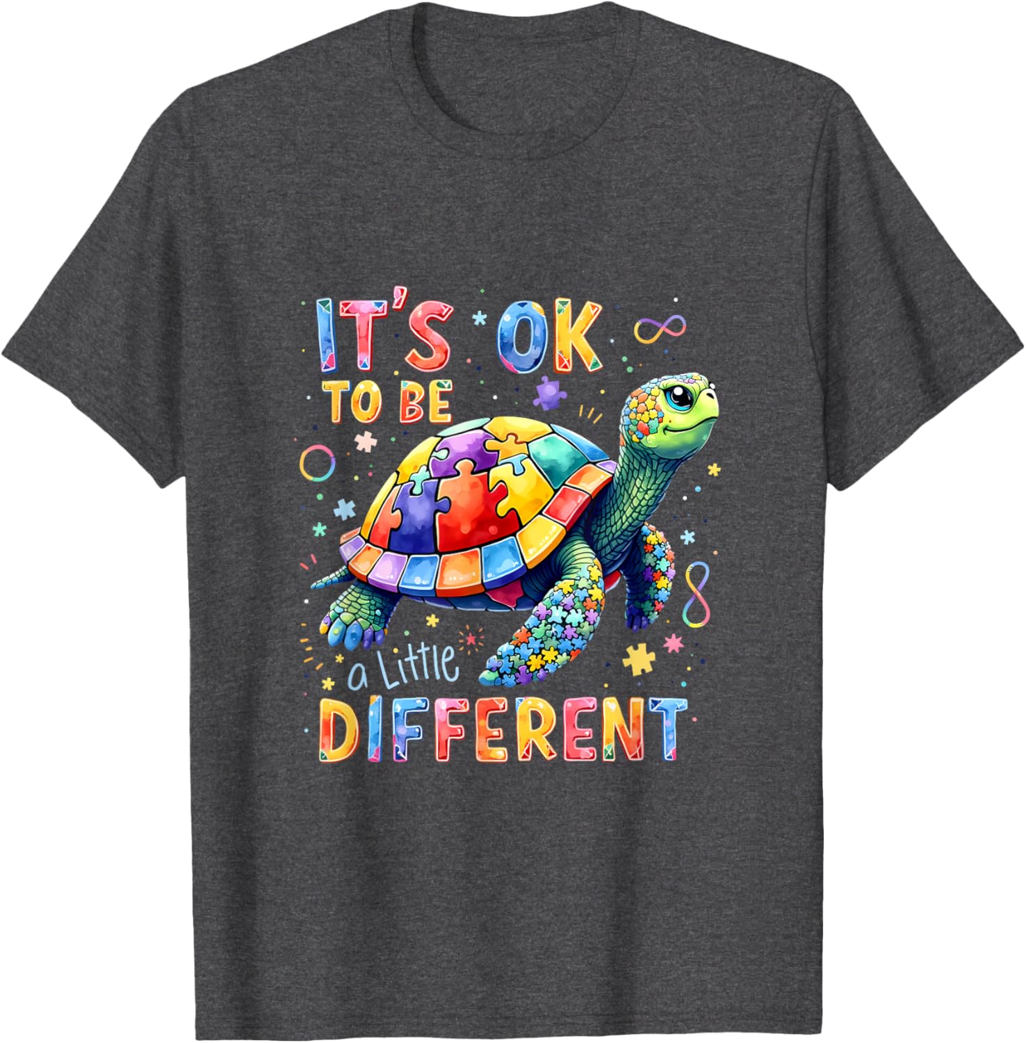 A Little Different Turtle Autism Awareness It's Ok To Be T-Shirt - 16
