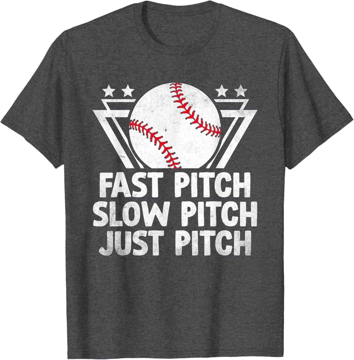 Fast Pitch Slow Pitch Just Pitch Softball T-Shirt for Players and Fans - 6