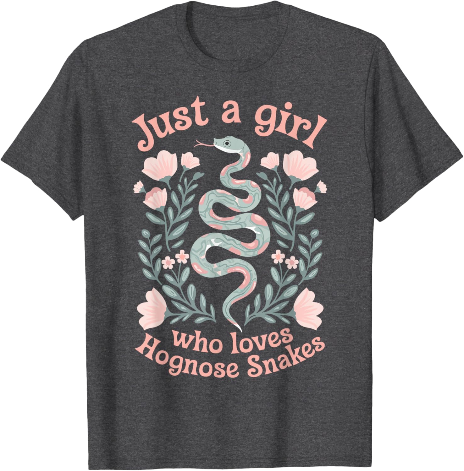Just A Girl Who Loves Hognose Snakes T-Shirt Cute Snake Lover Tee - 7