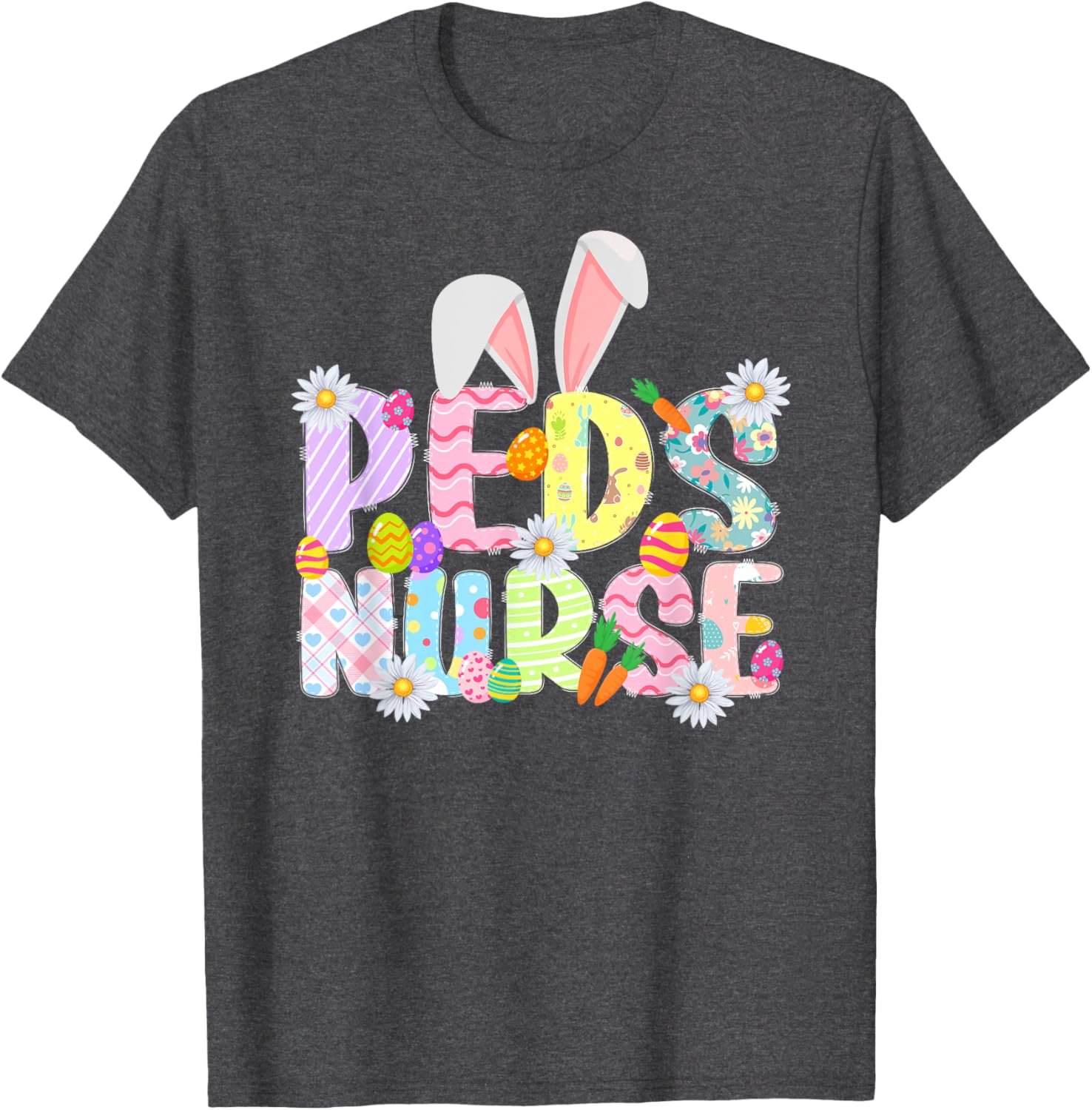 Peds Nurse Easter Bunny T-Shirt for Pediatric Nurses Fun Holiday Outfit - 21