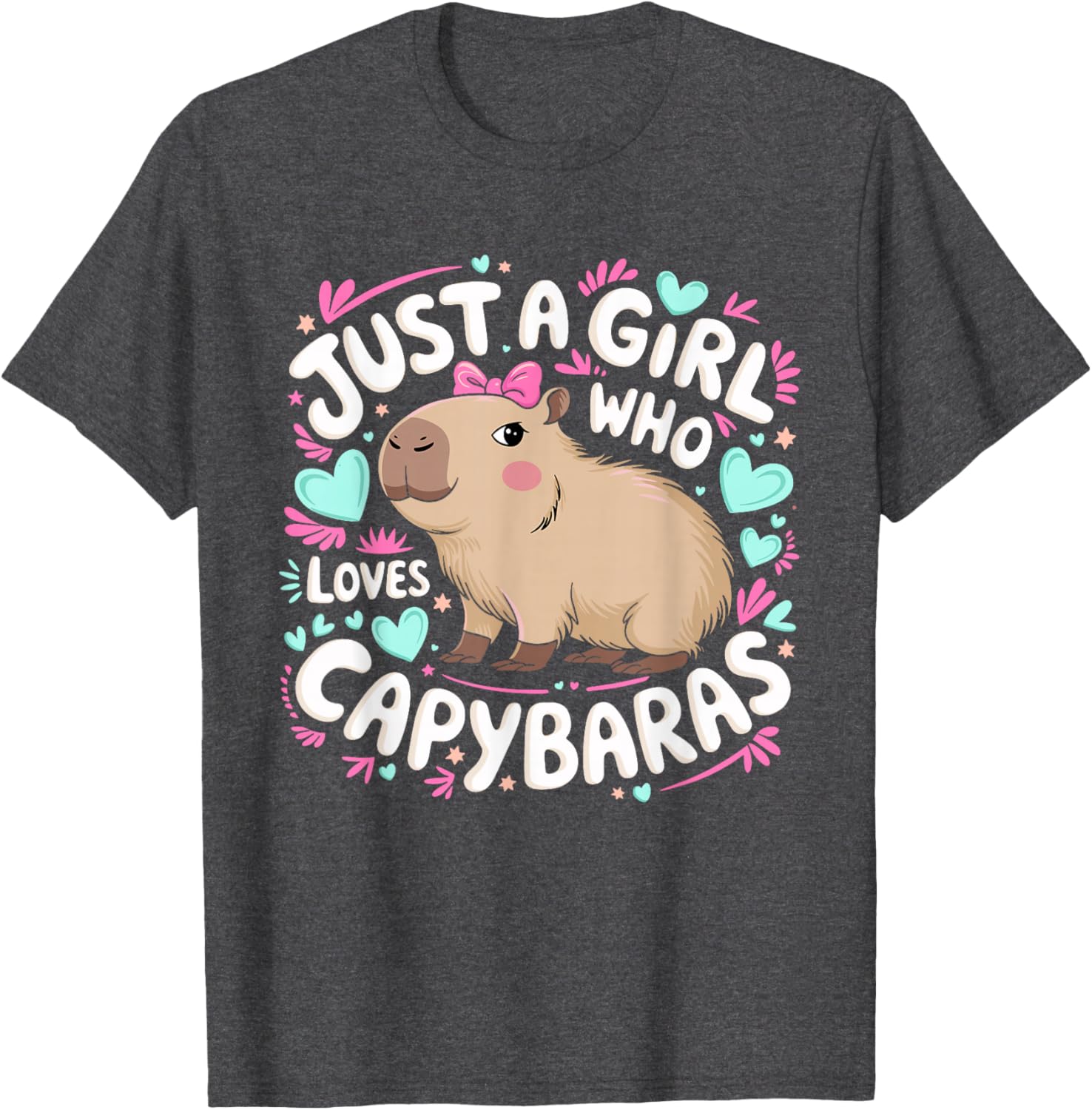 Just a Girl Who Loves Capybaras T-Shirt for Women and Kids - 8