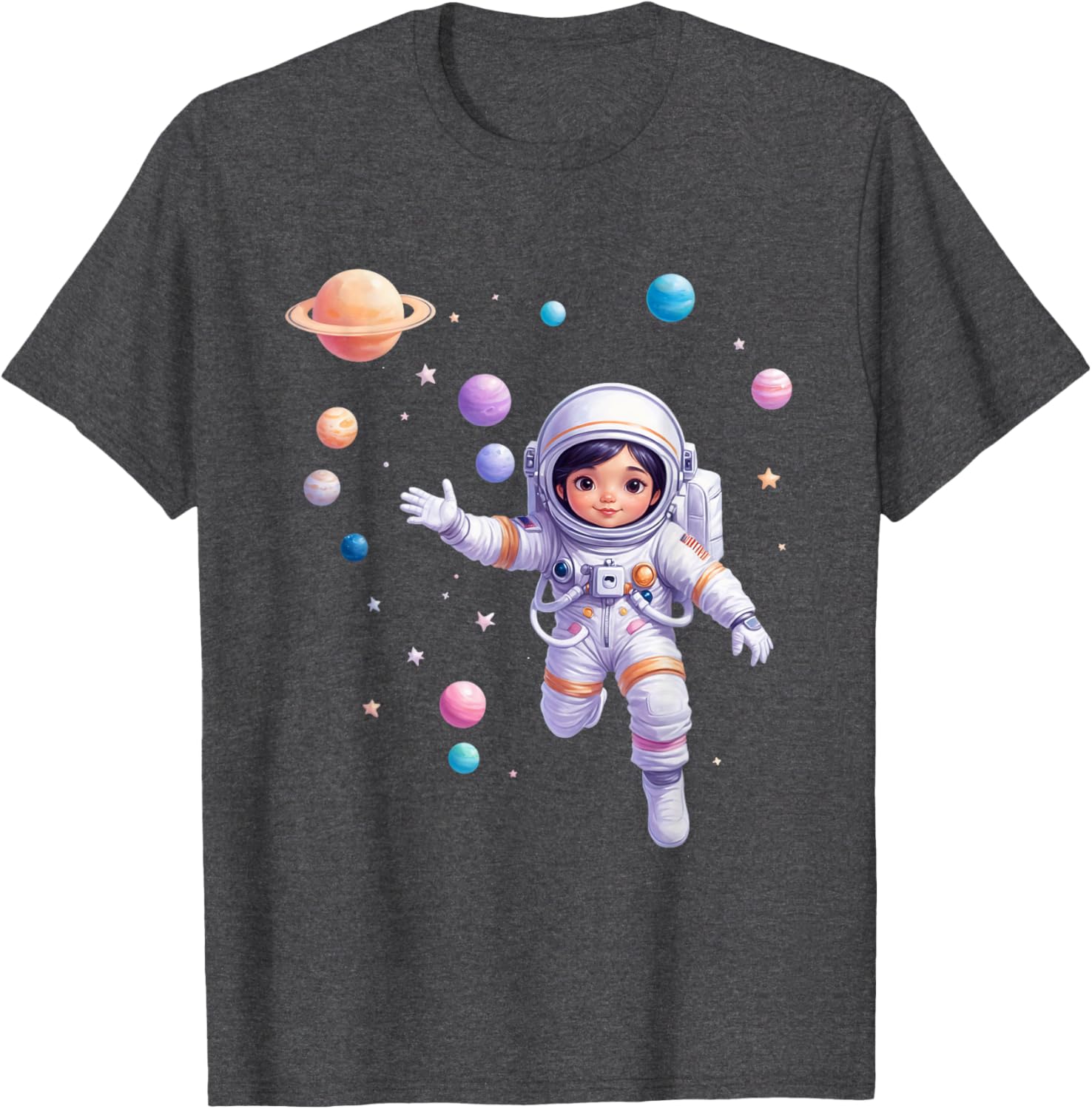 Cute Space Explorer T-Shirt for Future Astronaut Girls - Adorable Design - 12