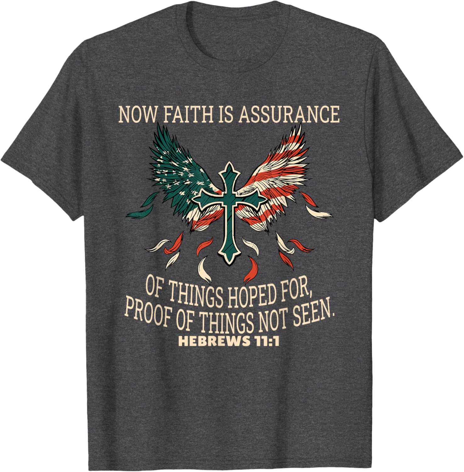 Hebrews 11:1 Faith T-Shirt Inspirational Scripture Apparel for All - 15