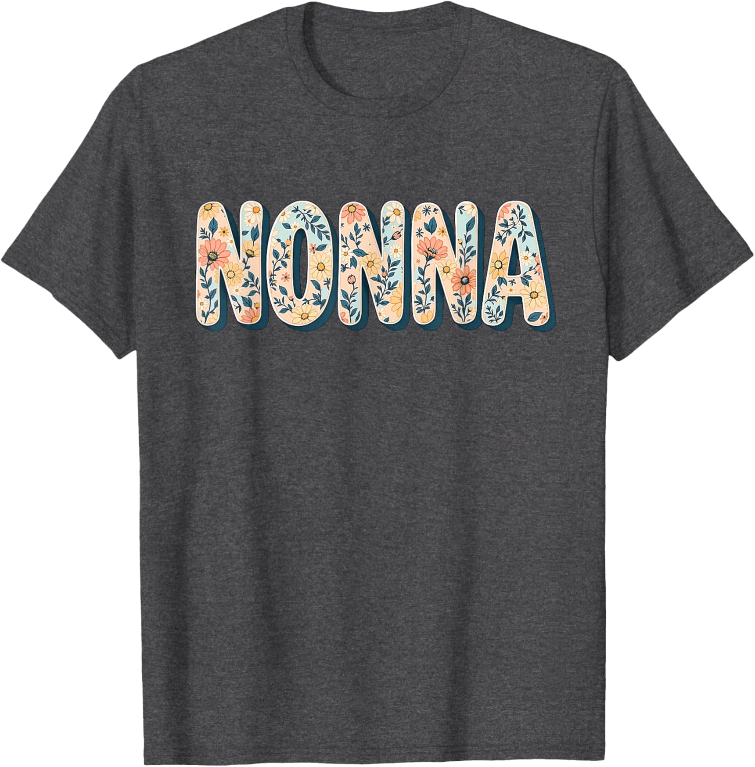 Wildflowers Nonna Floral Mother's Day T-Shirt for Stylish Grandmas - 21