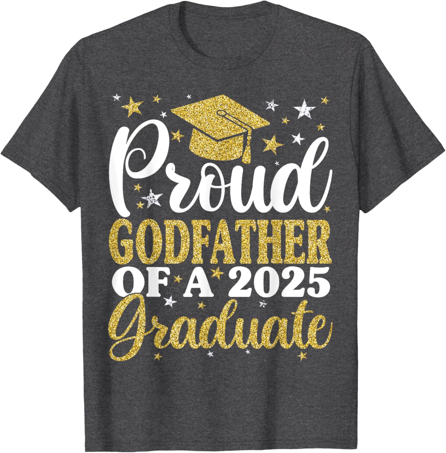 Proud Godfather of 2025 Graduate T-Shirt for Family Celebrations - 2