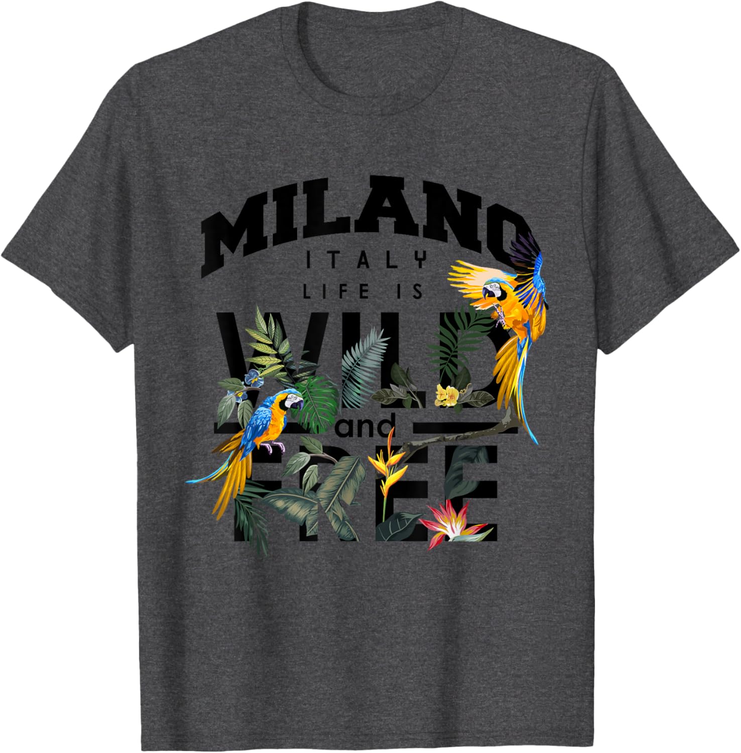 I Love Milano Floral Graphic T-Shirt for Wild & Free Spirits - 12