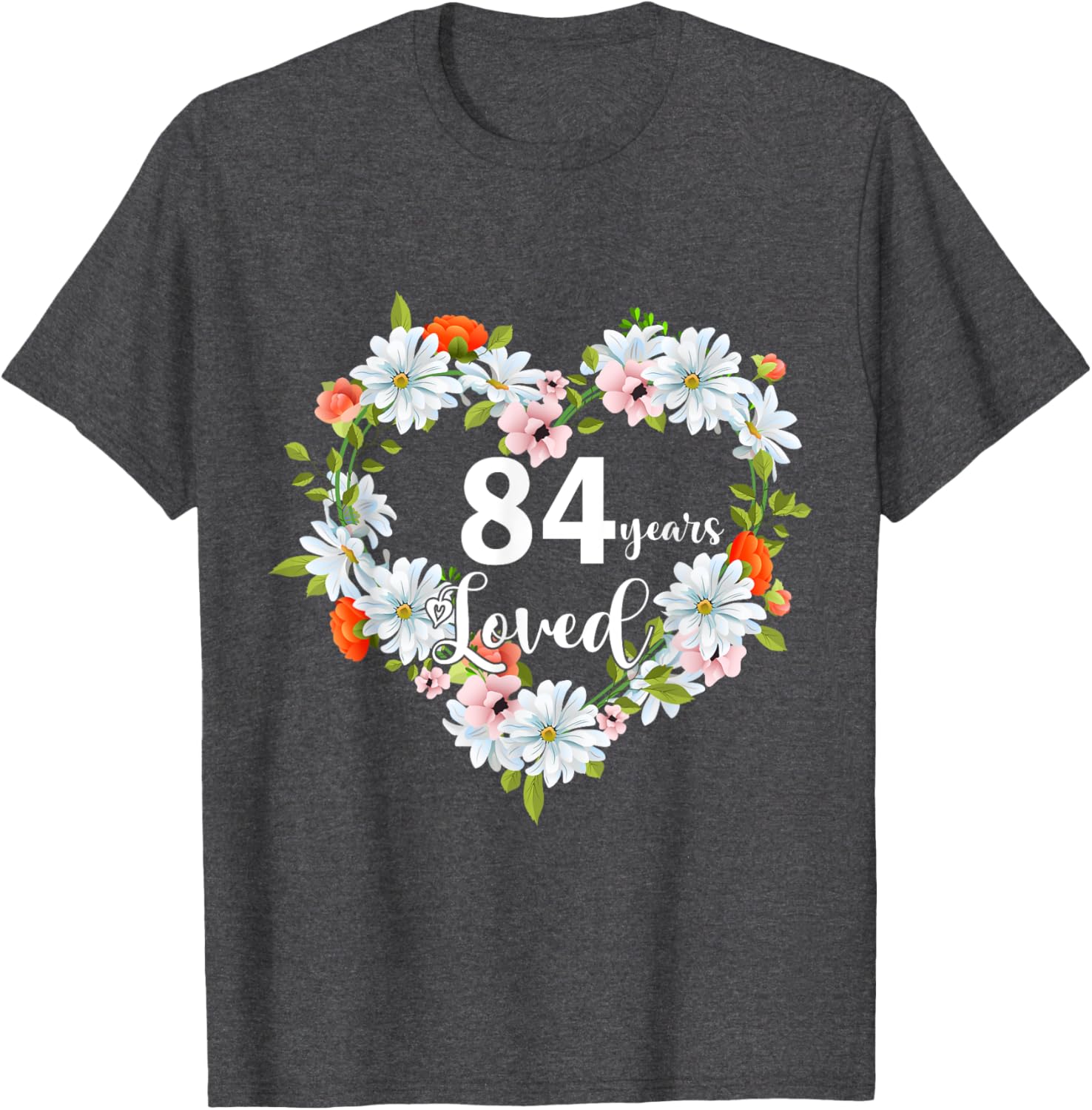 84th Birthday Gift T-Shirt for Women - 84 Years Loved 1941 Design - 28