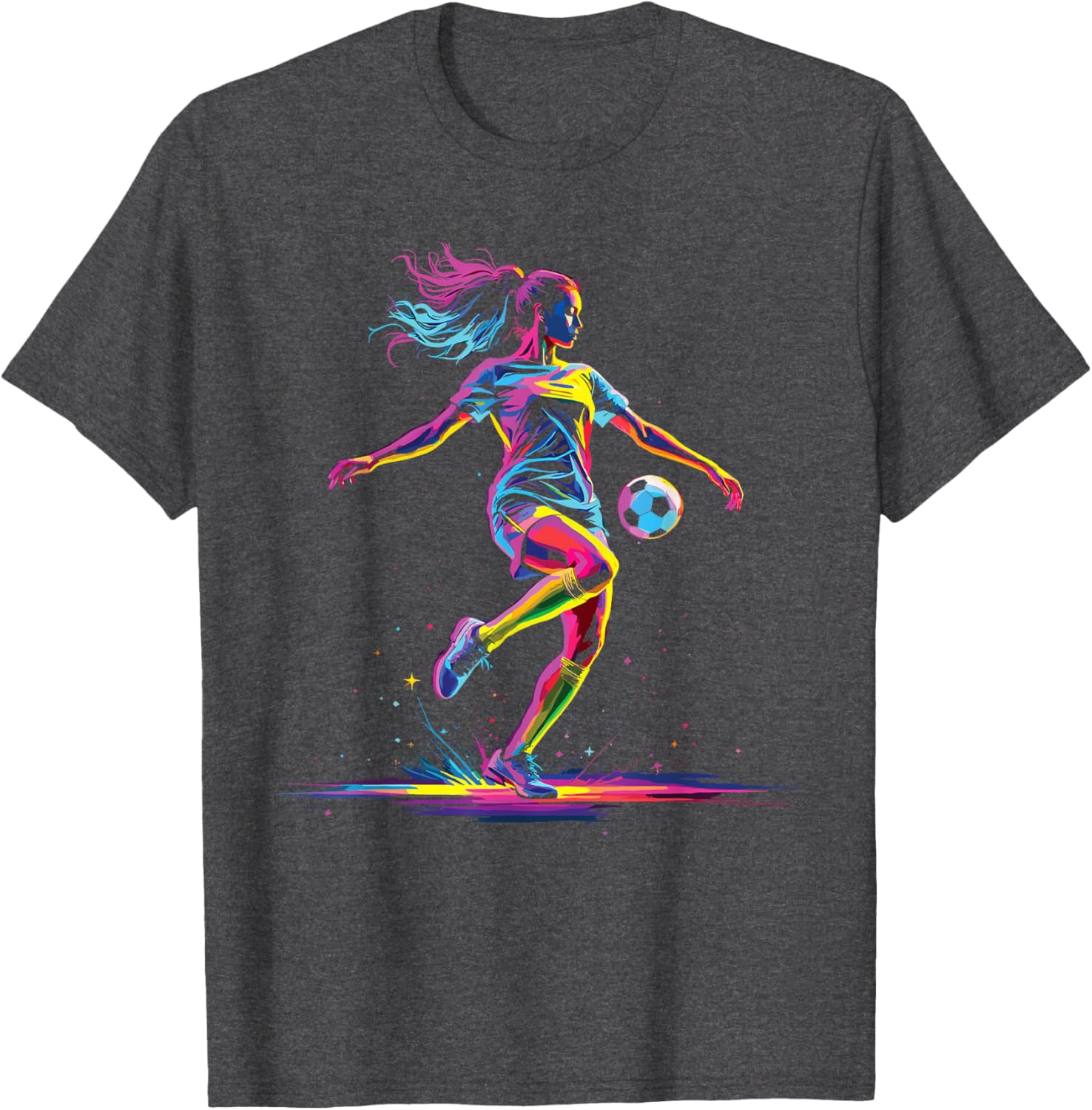 Stylish Soccer Graphic T-Shirt for Girls and Women - Fun Athletic Wear - 6