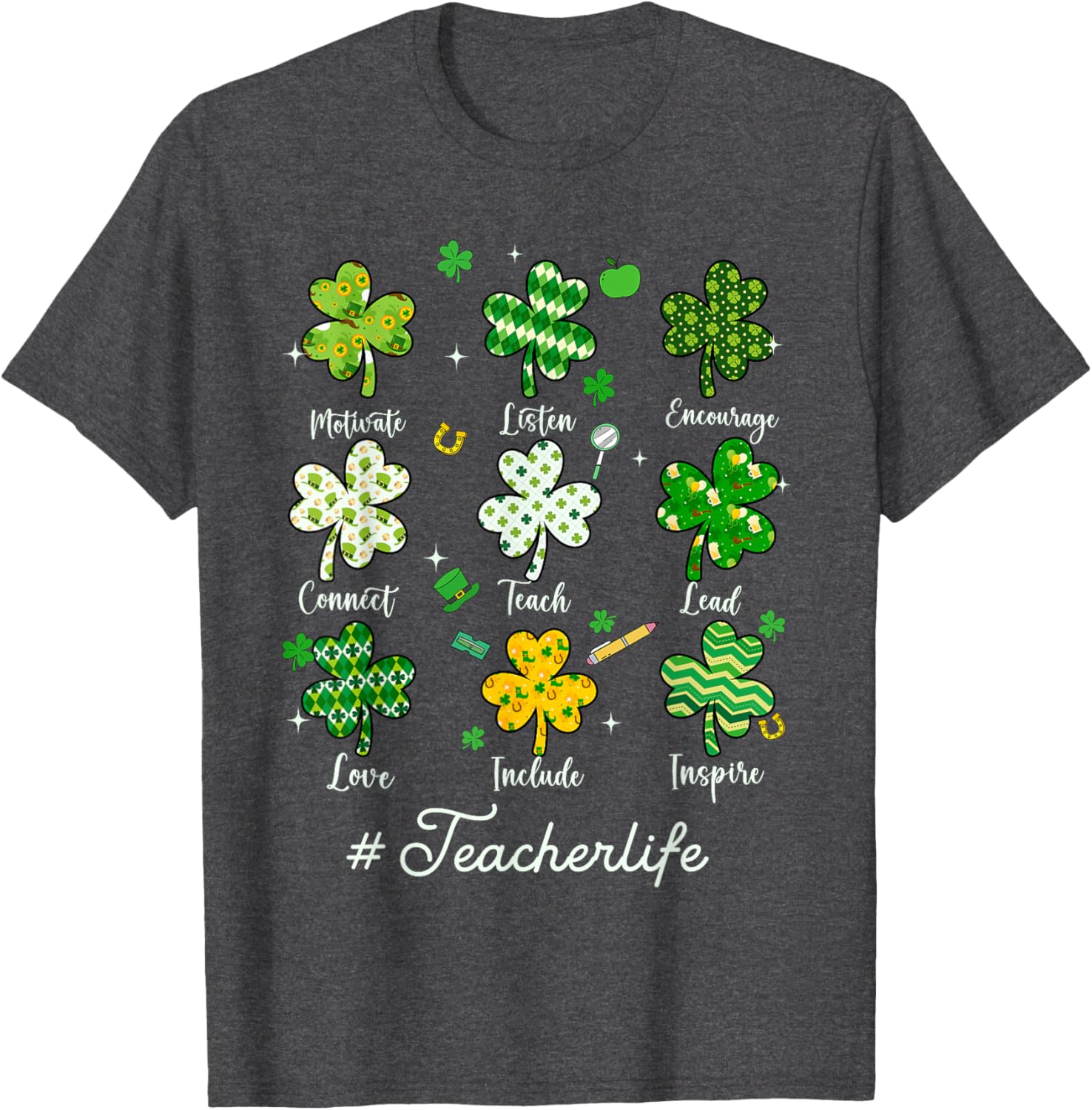 Teacher Life Shamrock T-Shirt - Inspire Love This St. Patrick's Day - 1
