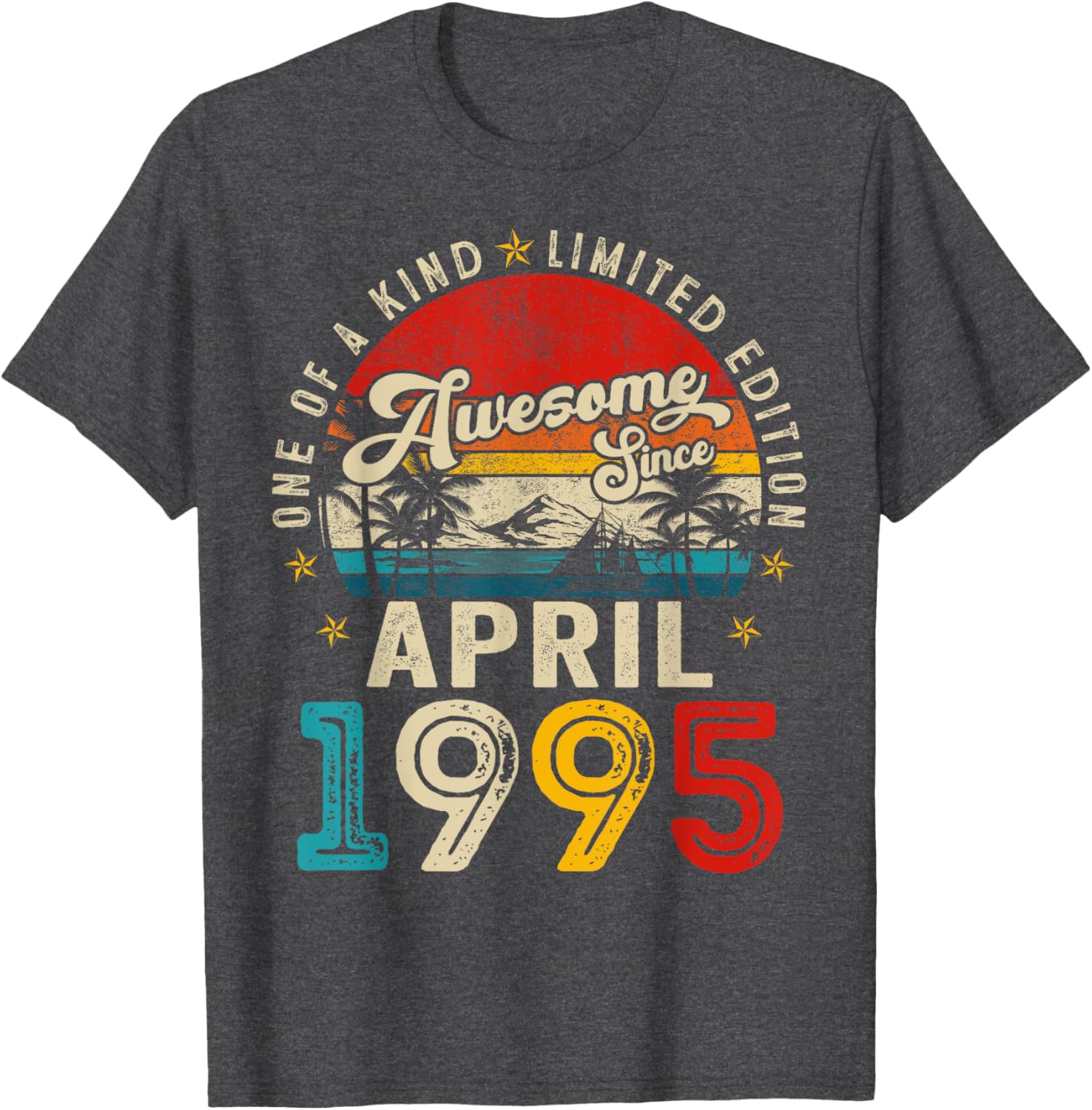 Vintage April 1995 30th Birthday T-Shirt for Men and Women - 3