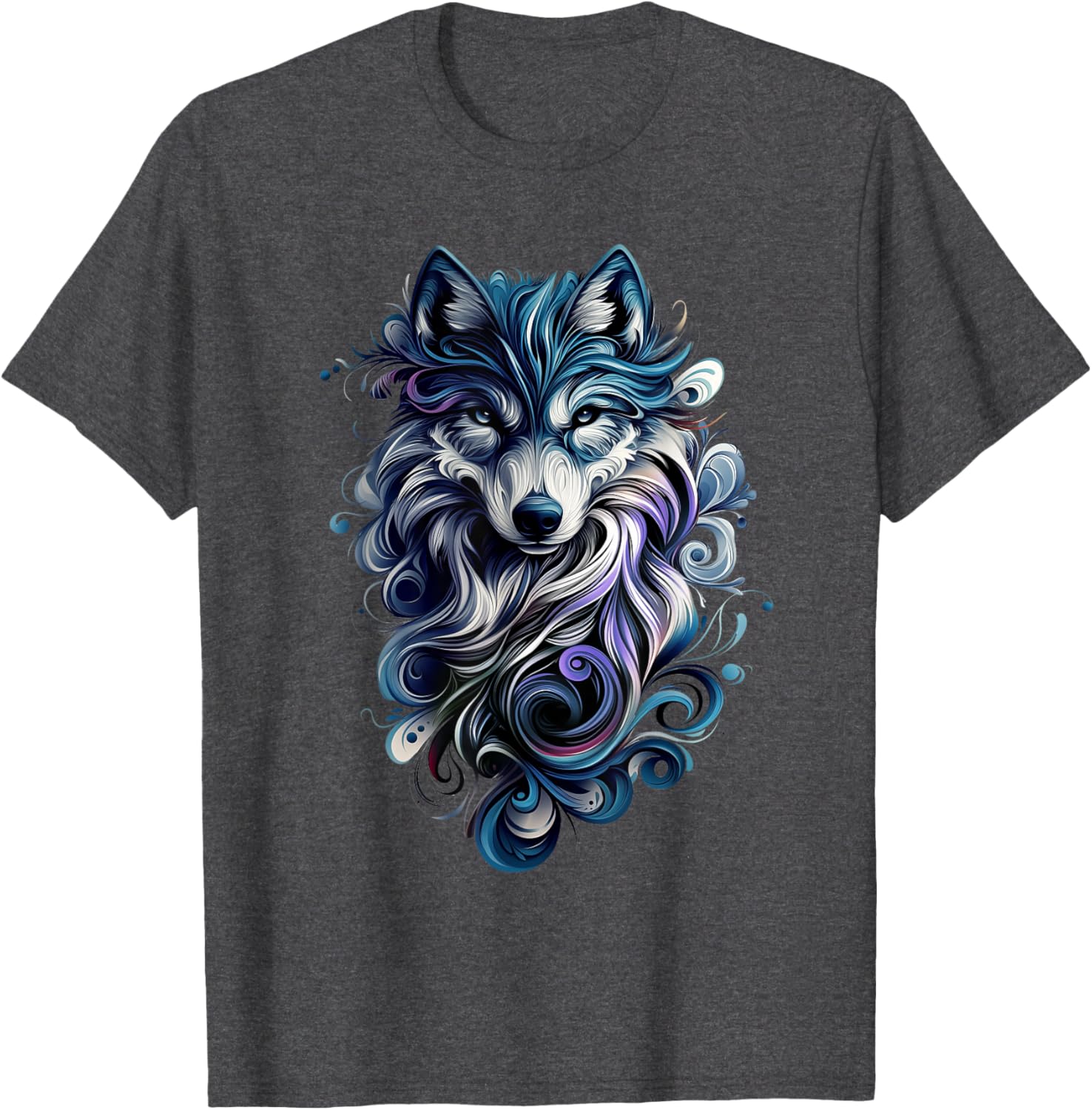 Colorful Wolf T-Shirt for Nature Lovers - Stylish Wildlife Apparel - 11